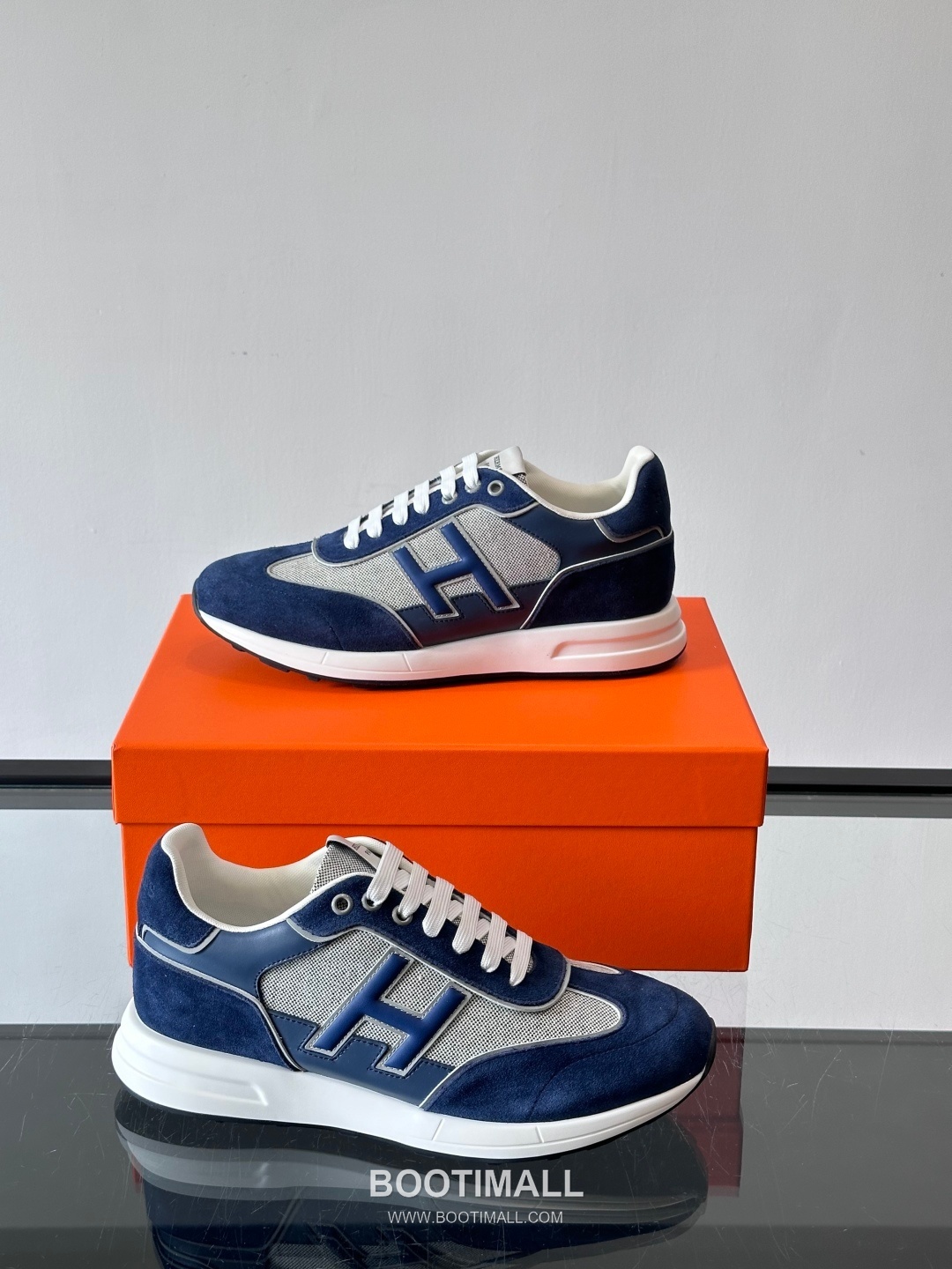 Hermes Calfskin Mesh Low Sneakers with H Logo Detail 에르메스 카프스킨 메쉬 로우 스니커즈 H 로고 디테일 4.5cm 4