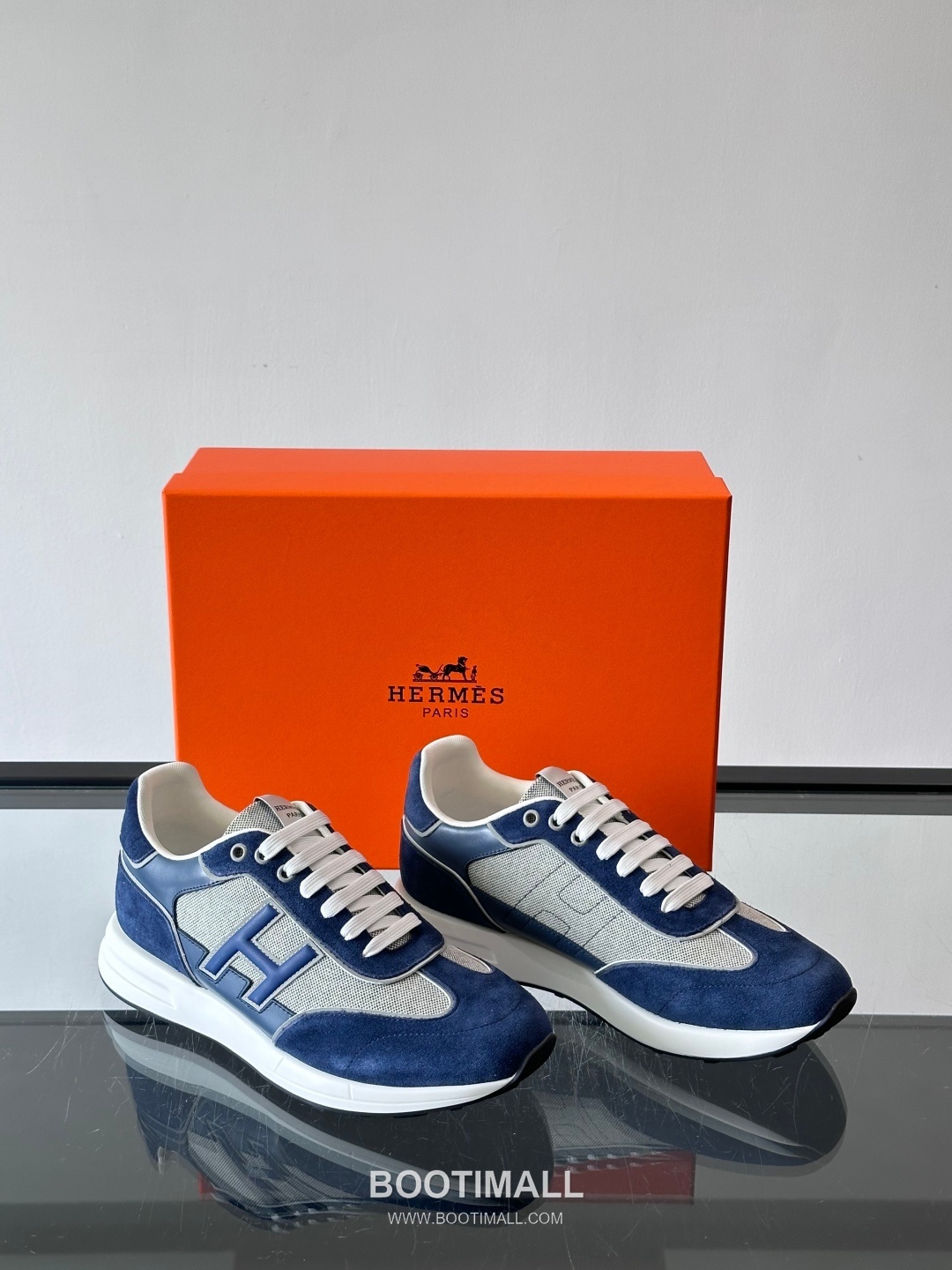 Hermes Calfskin Mesh Low Sneakers with H Logo Detail 에르메스 카프스킨 메쉬 로우 스니커즈 H 로고 디테일 4.5cm 5