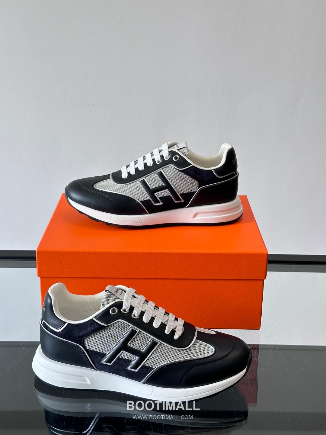 Hermes Calfskin Mesh Low Sneakers with H Logo Detail 에르메스 카프스킨 메쉬 로우 스니커즈 H 로고 디테일 4.5cm 4