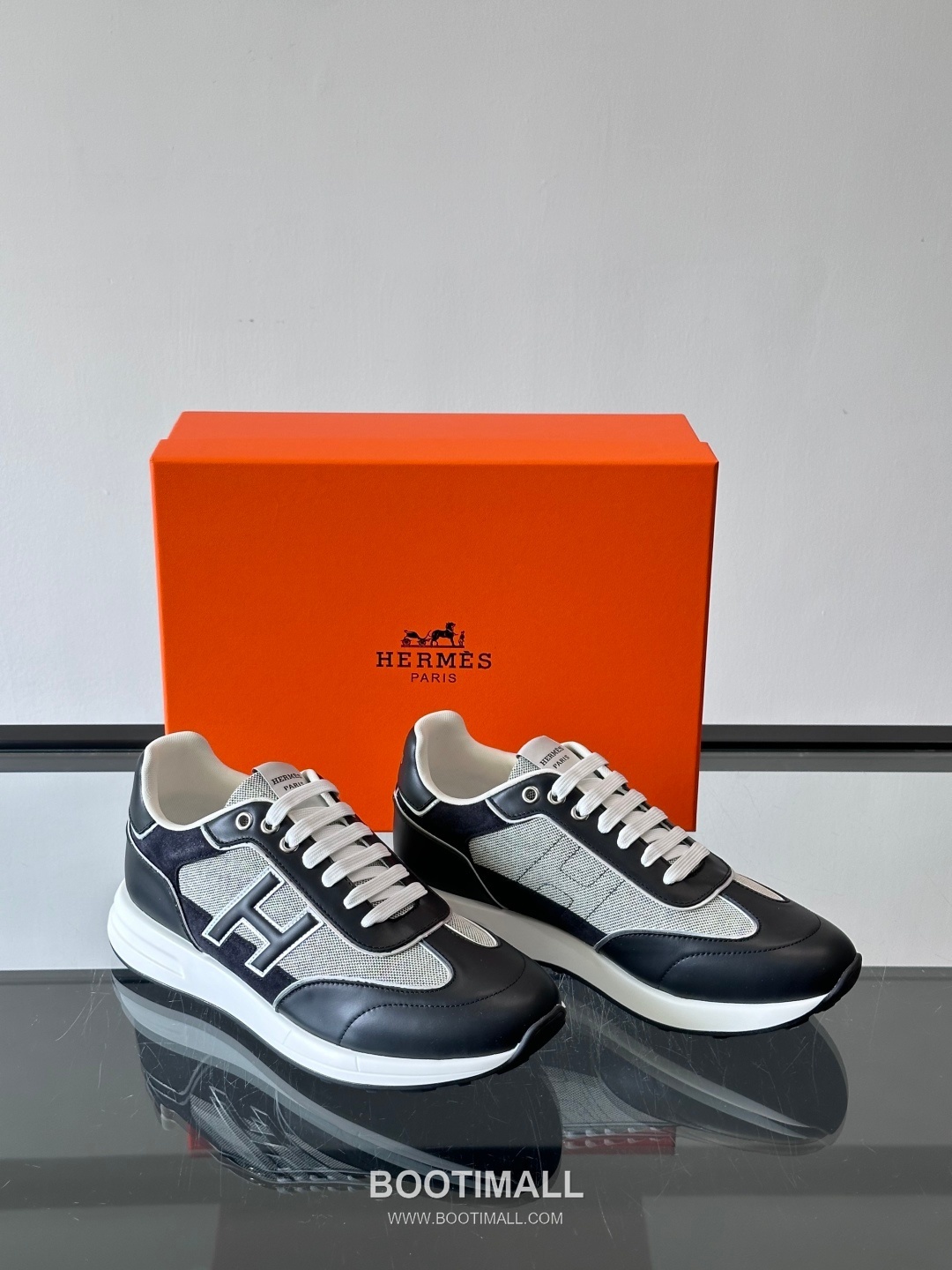 Hermes Calfskin Mesh Low Sneakers with H Logo Detail 에르메스 카프스킨 메쉬 로우 스니커즈 H 로고 디테일 4.5cm 5