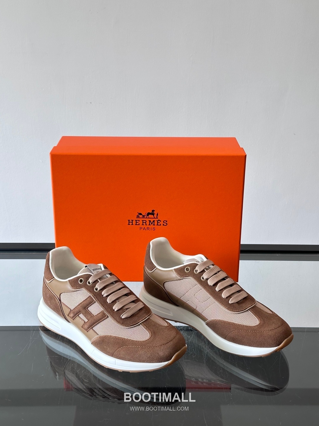 Hermes Calfskin Mesh Low Sneakers with H Logo Detail 에르메스 카프스킨 메쉬 로우 스니커즈 H 로고 디테일 4.5cm 5