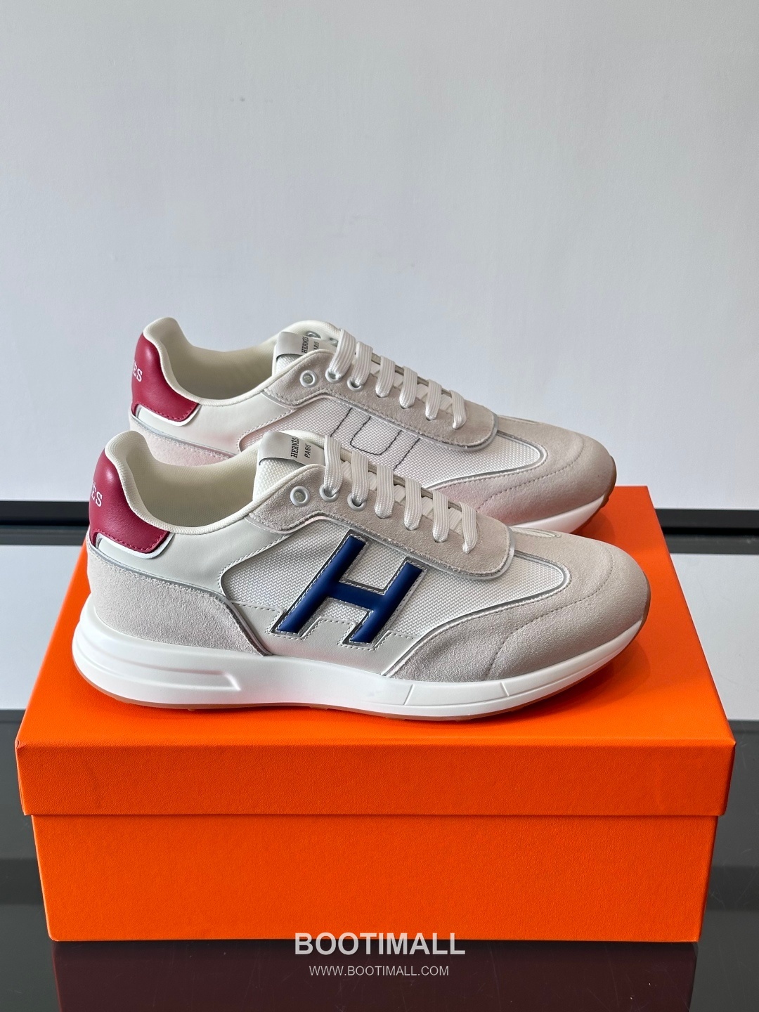 Hermes Calfskin Mesh Low Sneakers with H Logo Detail 에르메스 카프스킨 메쉬 로우 스니커즈 H 로고 디테일 4.5cm 1