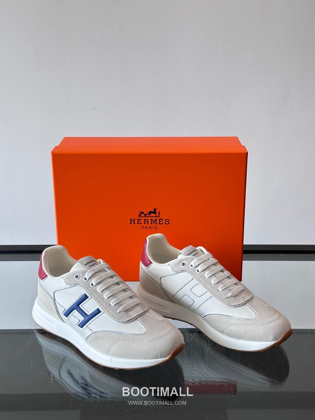 Hermes Calfskin Mesh Low Sneakers with H Logo Detail 에르메스 카프스킨 메쉬 로우 스니커즈 H 로고 디테일 4.5cm 5