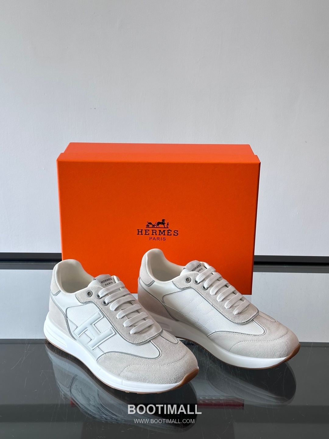 Hermes Calfskin Mesh Low Sneakers with H Logo Detail 에르메스 카프스킨 메쉬 로우 스니커즈 H 로고 디테일 4.5cm 5