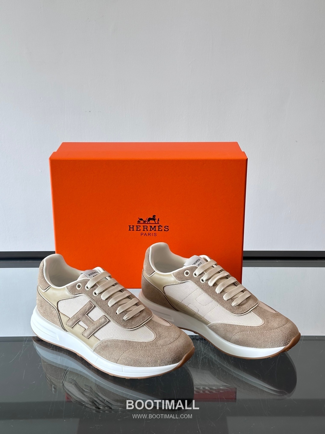 Hermes Calfskin Mesh Low Sneakers with H Logo Detail 에르메스 카프스킨 메쉬 로우 스니커즈 H 로고 디테일 4.5cm 5