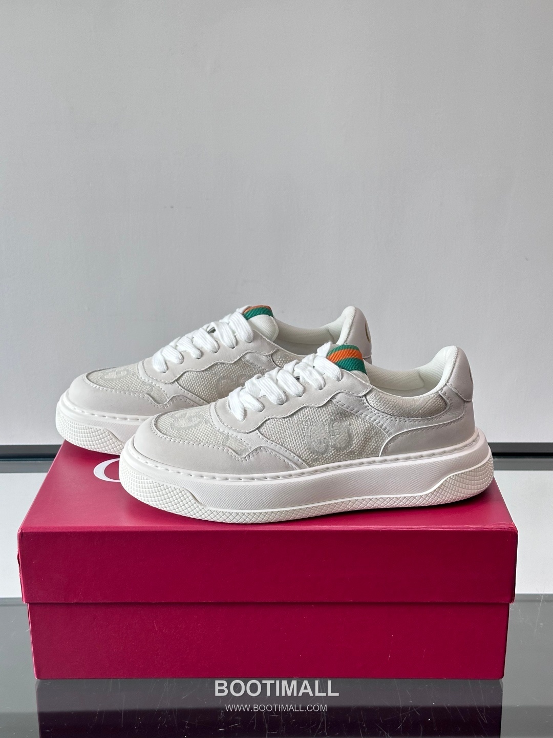 Gucci Screener Calfskin Low Sneakers with Web Stripe Double G Detail 구찌 스크리너 카프스킨 로우 스니커즈 웹 스트라이프 더블 G 디테일 3.5cm 3