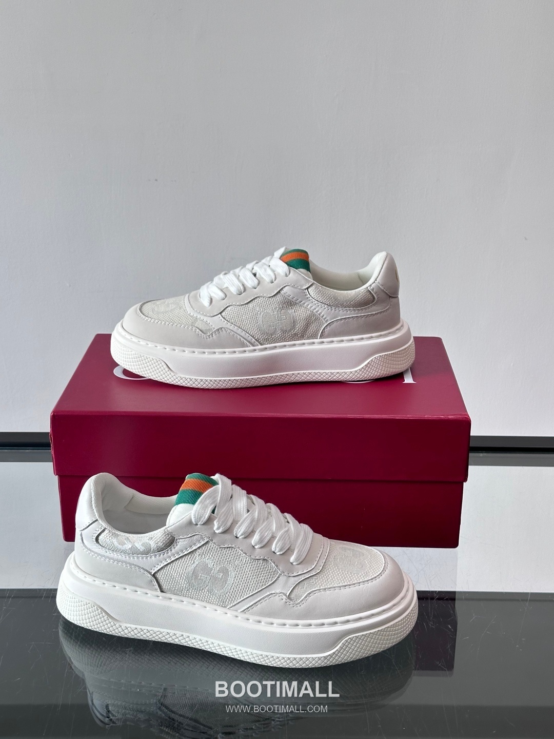 Gucci Screener Calfskin Low Sneakers with Web Stripe Double G Detail 구찌 스크리너 카프스킨 로우 스니커즈 웹 스트라이프 더블 G 디테일 3.5cm 4