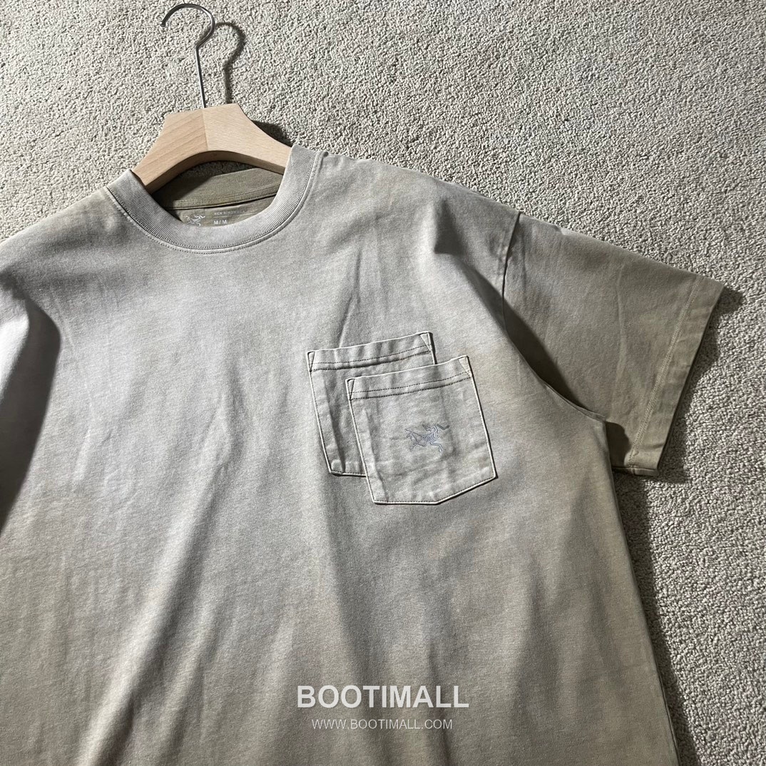 Arc’teryx SS24 Cotton Double Yarn Vintage Wash Pocket Logo Short Sleeve T-Shirt 아크테릭스 SS24 코튼 더블얀 빈티지 워싱 포켓 로고 반팔 티셔츠 2