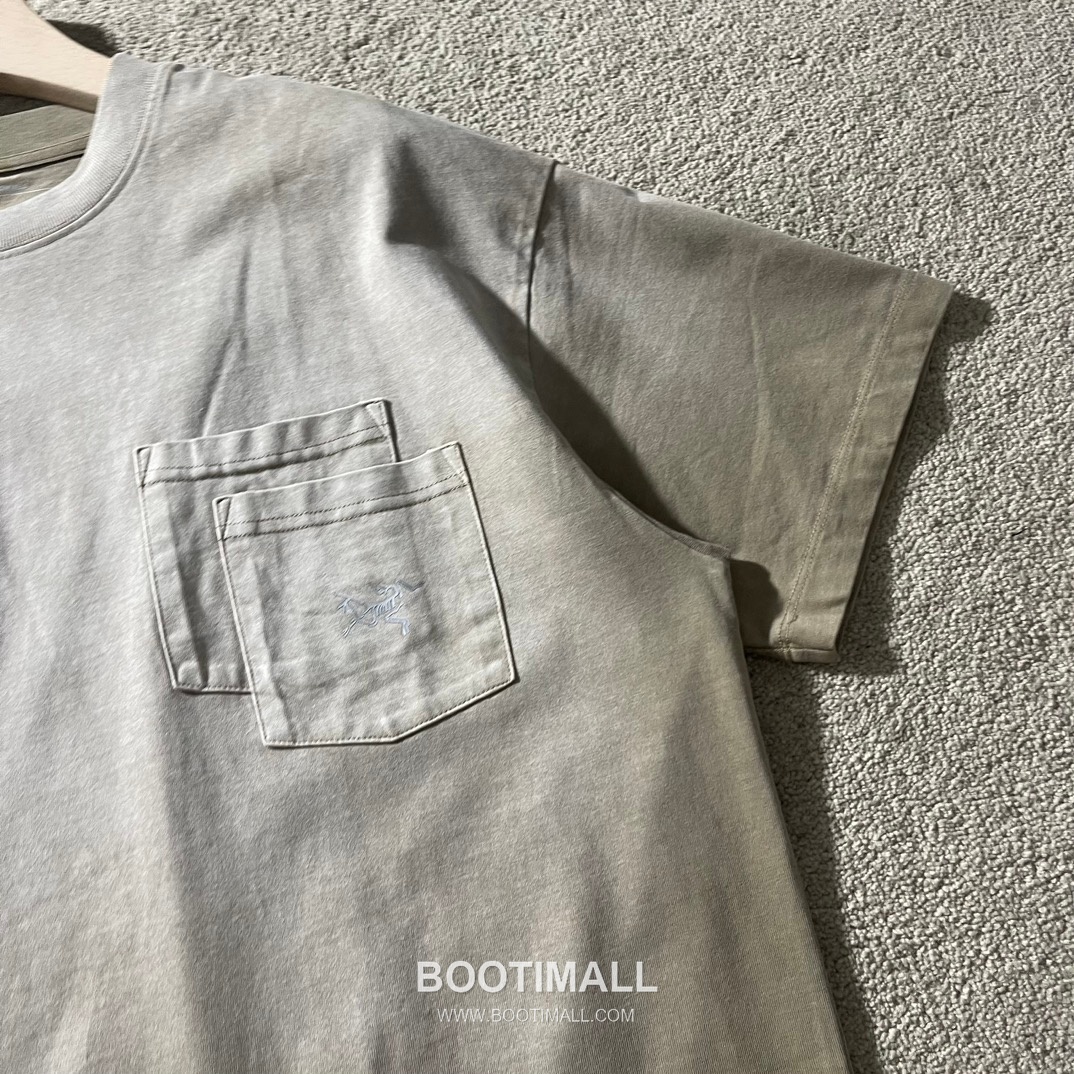 Arc’teryx SS24 Cotton Double Yarn Vintage Wash Pocket Logo Short Sleeve T-Shirt 아크테릭스 SS24 코튼 더블얀 빈티지 워싱 포켓 로고 반팔 티셔츠 4