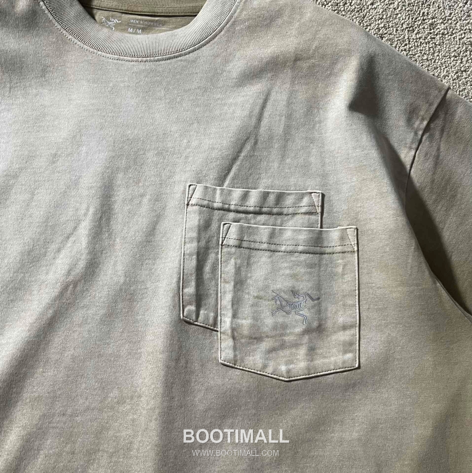 Arc’teryx SS24 Cotton Double Yarn Vintage Wash Pocket Logo Short Sleeve T-Shirt 아크테릭스 SS24 코튼 더블얀 빈티지 워싱 포켓 로고 반팔 티셔츠 5