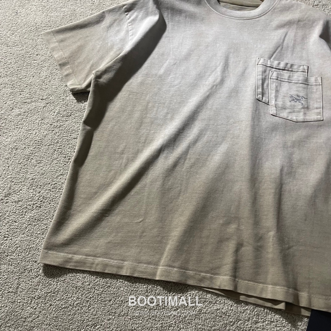 Arc’teryx SS24 Cotton Double Yarn Vintage Wash Pocket Logo Short Sleeve T-Shirt 아크테릭스 SS24 코튼 더블얀 빈티지 워싱 포켓 로고 반팔 티셔츠 6