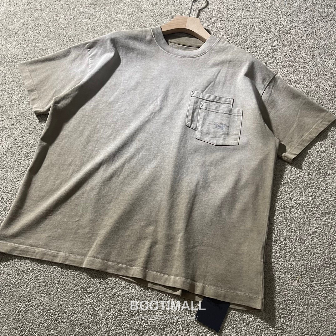 Arc’teryx SS24 Cotton Double Yarn Vintage Wash Pocket Logo Short Sleeve T-Shirt 아크테릭스 SS24 코튼 더블얀 빈티지 워싱 포켓 로고 반팔 티셔츠 7