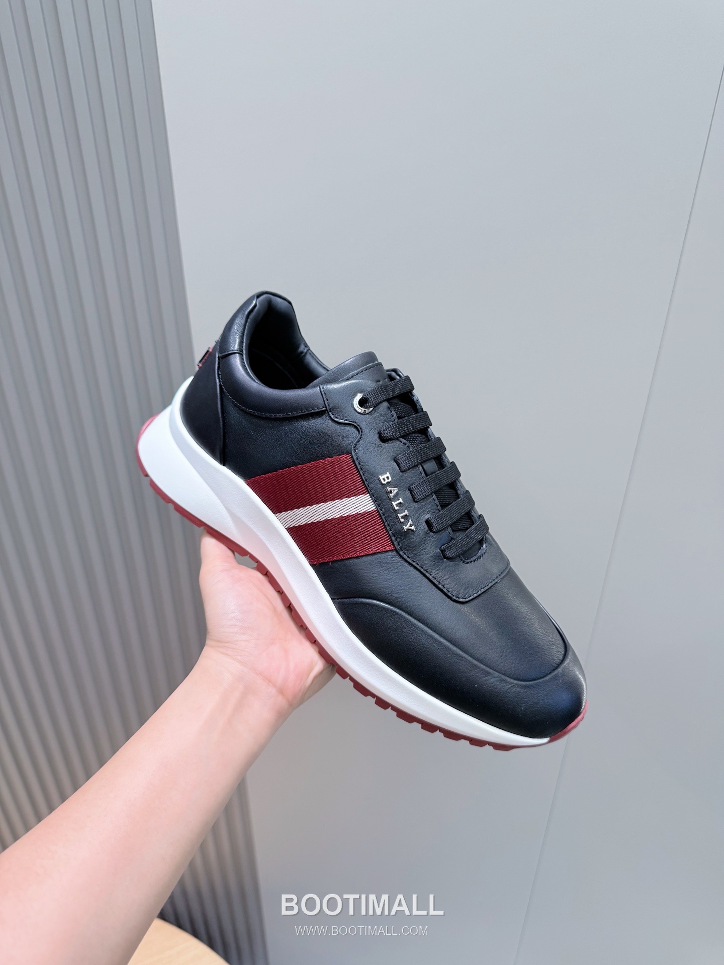 Bally Outline Calfskin Leather Low Sneakers with Stripe Logo Detail 발리 아웃라인 카프스킨 레더 로우 스니커즈 스트라이프 로고 디테일 3cm 5