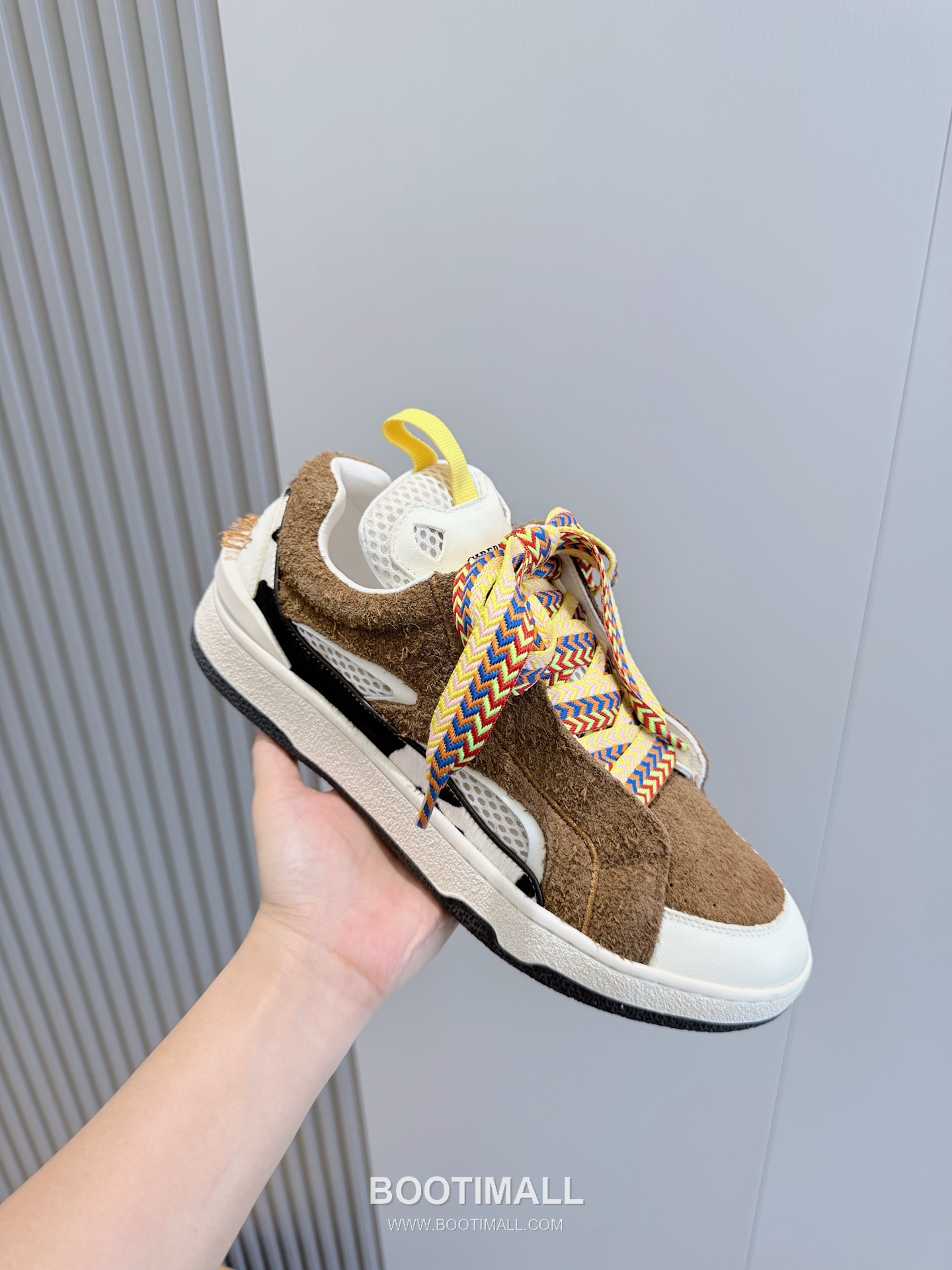 Lanvin Gallery Department Calfskin Leather Low Chunky Sneakers with Artistic Panel Detail 랑방 갤러리디파트먼트 카프스킨 레더 로우 청키 스니커즈 아트 패널 디테일 4cm 5