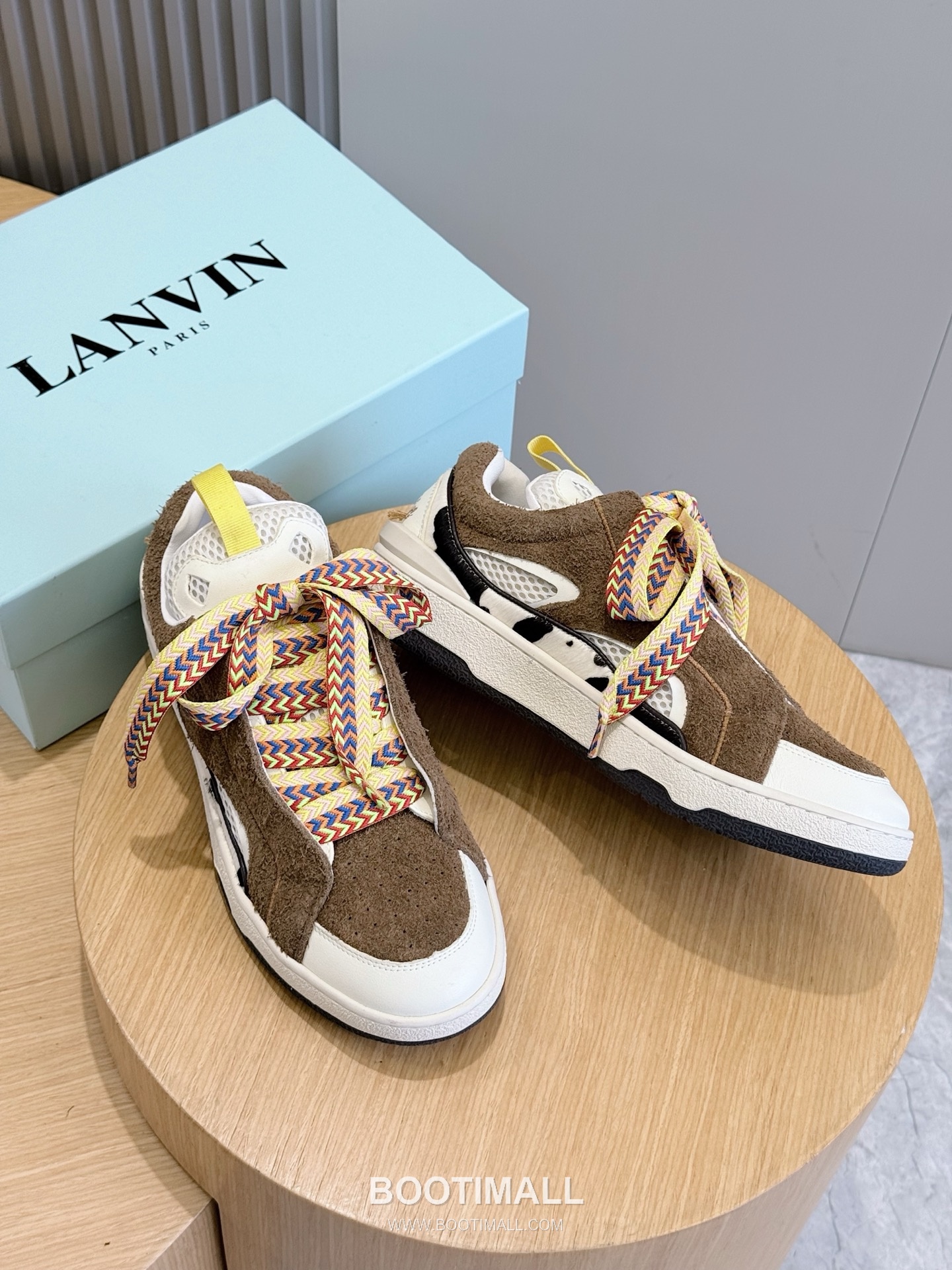 Lanvin Gallery Department Calfskin Leather Low Chunky Sneakers with Artistic Panel Detail 랑방 갤러리디파트먼트 카프스킨 레더 로우 청키 스니커즈 아트 패널 디테일 4cm 7