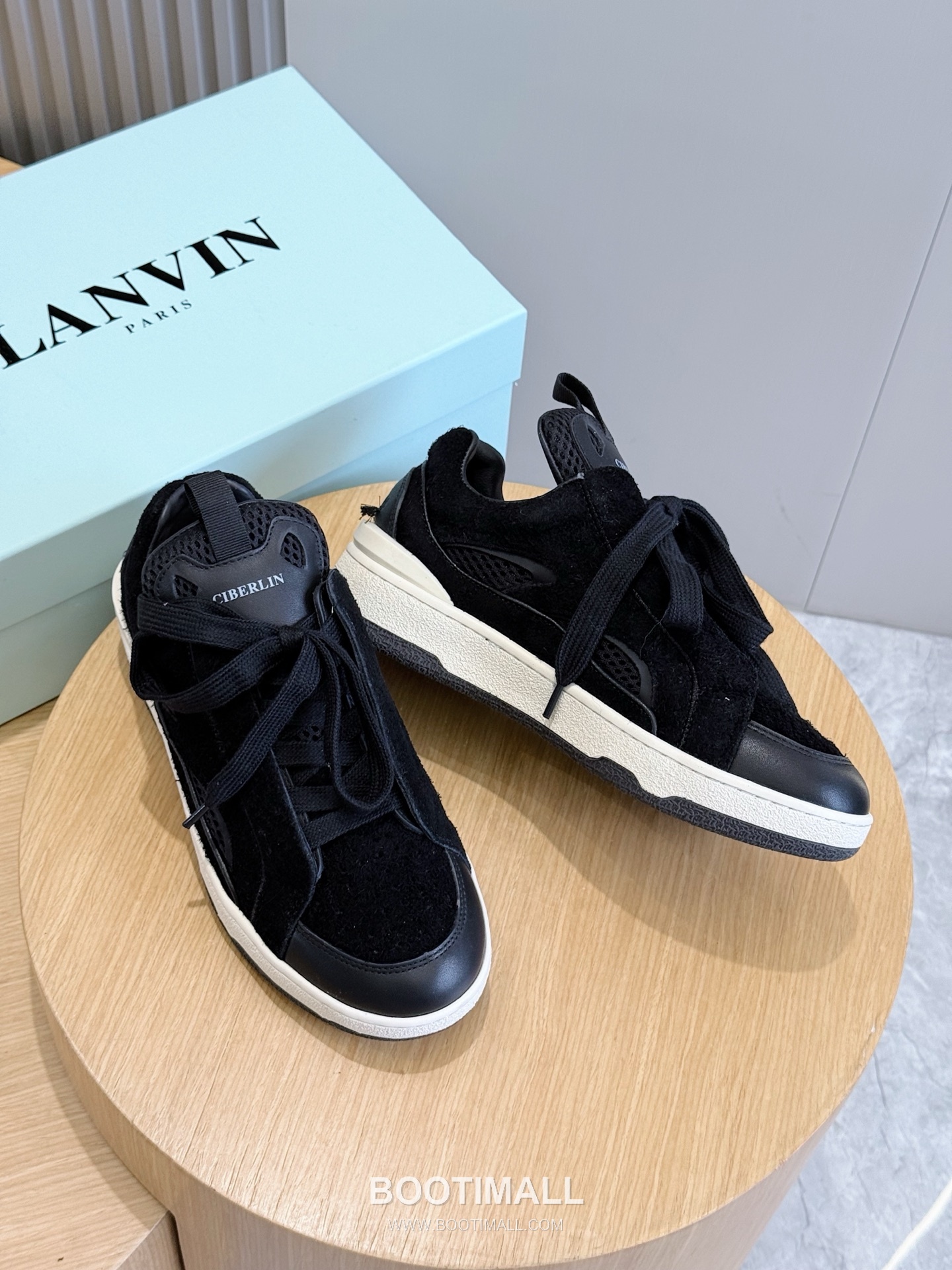 Lanvin Gallery Department Calfskin Leather Low Chunky Sneakers with Artistic Panel Detail 랑방 갤러리디파트먼트 카프스킨 레더 로우 청키 스니커즈 아트 패널 디테일 4cm 7