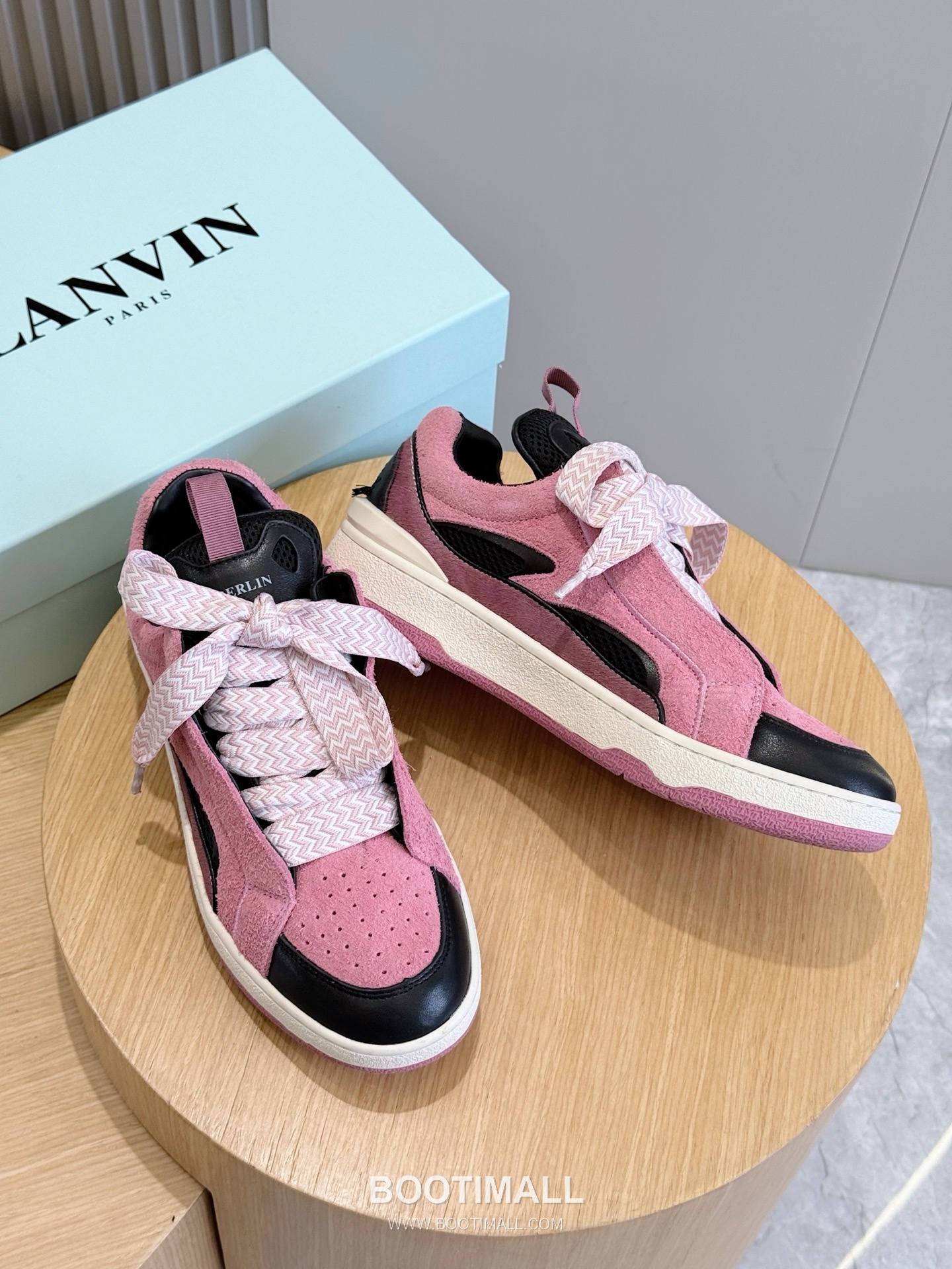 Lanvin Gallery Department Calfskin Leather Low Chunky Sneakers with Artistic Panel Detail 랑방 갤러리디파트먼트 카프스킨 레더 로우 청키 스니커즈 아트 패널 디테일 4cm 7