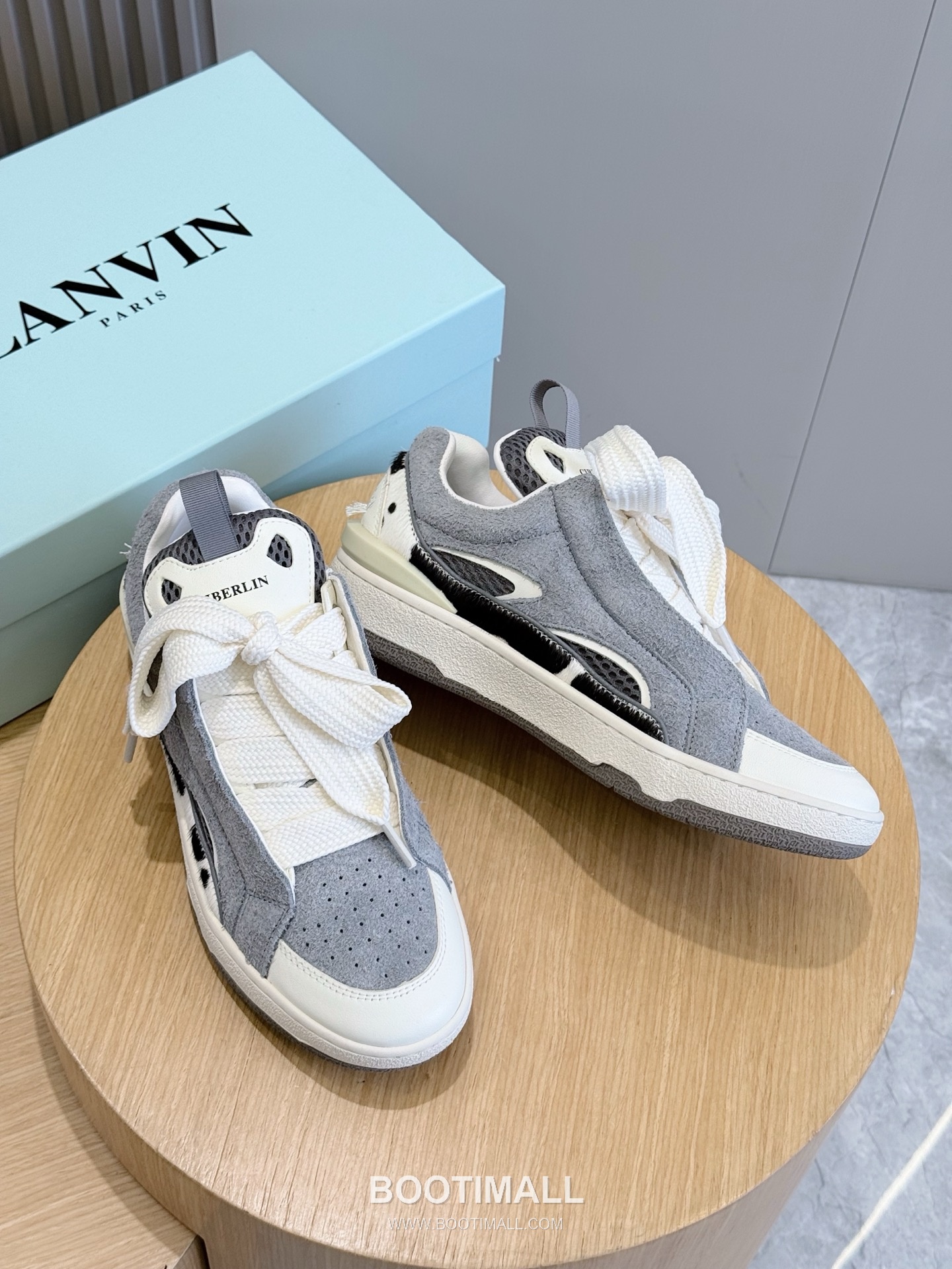 Lanvin Gallery Department Calfskin Leather Low Chunky Sneakers with Artistic Panel Detail 랑방 갤러리디파트먼트 카프스킨 레더 로우 청키 스니커즈 아트 패널 디테일 4cm 7