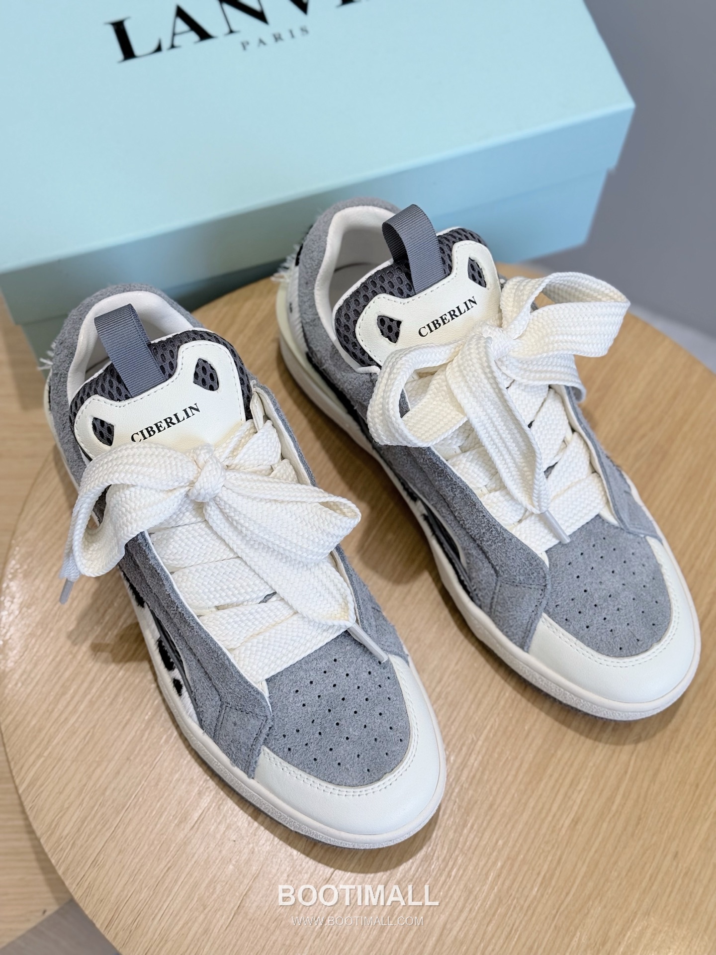 Lanvin Gallery Department Calfskin Leather Low Chunky Sneakers with Artistic Panel Detail 랑방 갤러리디파트먼트 카프스킨 레더 로우 청키 스니커즈 아트 패널 디테일 4cm 8