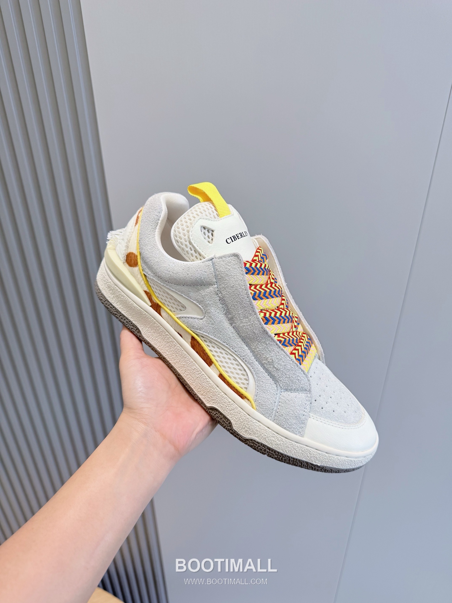 Lanvin Gallery Department Calfskin Leather Low Chunky Sneakers with Artistic Panel Detail 랑방 갤러리디파트먼트 카프스킨 레더 로우 청키 스니커즈 아트 패널 디테일 4cm 5
