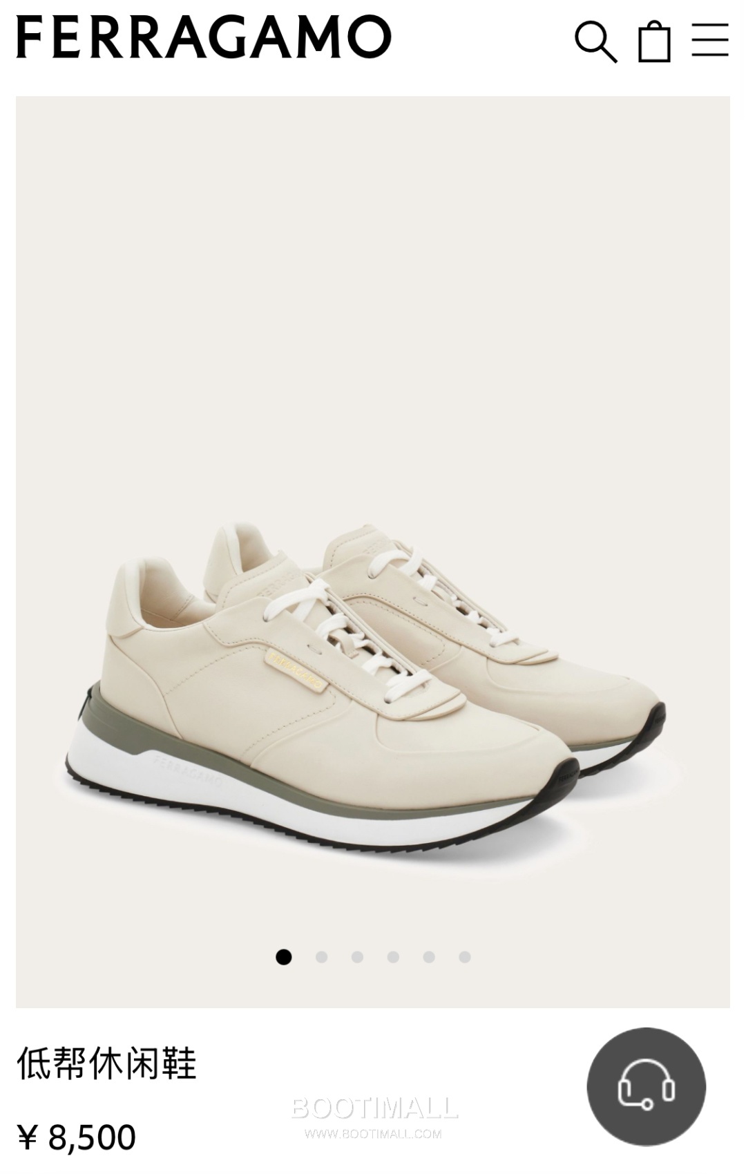 Ferragamo Calfskin Leather Low Sneakers with Rubber Logo Detail 페라가모 카프스킨 레더 로우 스니커즈 러버 로고 디테일 3cm 7