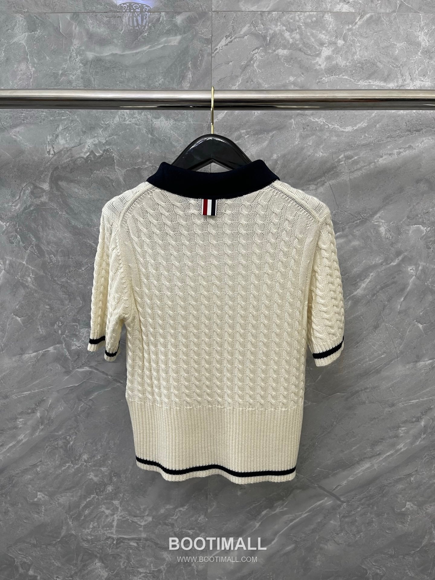 Thom Browne 2026 S/S Merino Wool Cable Knit Button Polo T-Shirt 톰브라운 2026SS 메리노 울 케이블 니트 버튼 폴로 티셔츠 18