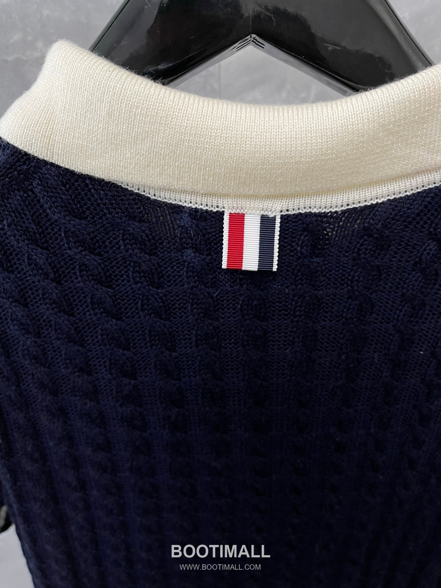 Thom Browne 2026 S/S Merino Wool Cable Knit Button Polo T-Shirt 톰브라운 2026SS 메리노 울 케이블 니트 버튼 폴로 티셔츠 8