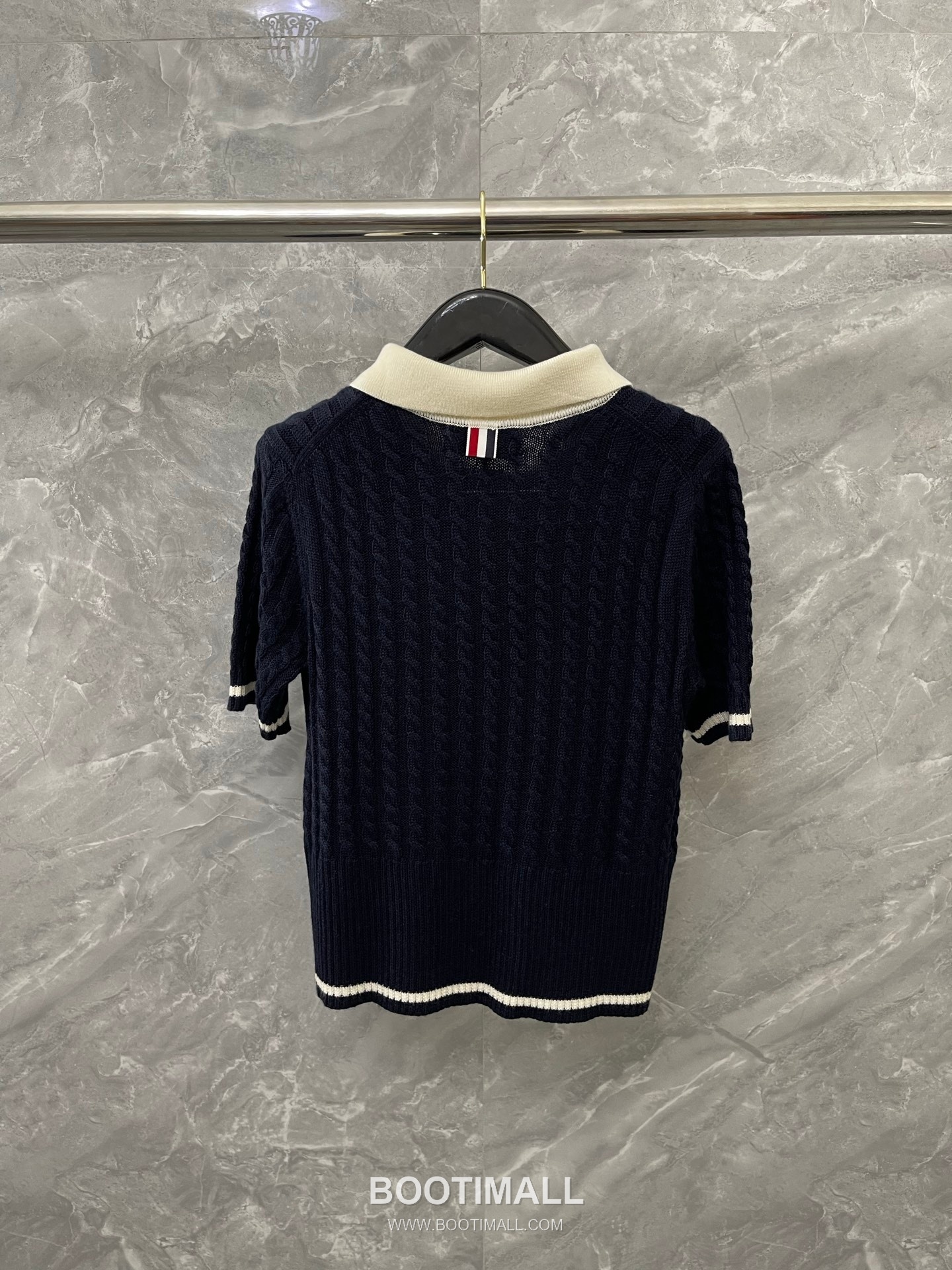 Thom Browne 2026 S/S Merino Wool Cable Knit Button Polo T-Shirt 톰브라운 2026SS 메리노 울 케이블 니트 버튼 폴로 티셔츠 9
