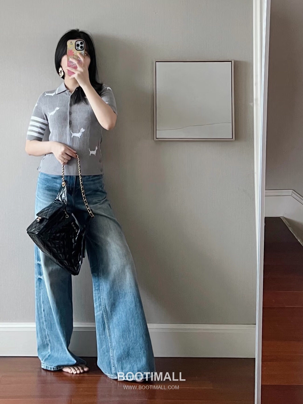 Thom Browne 2026 S/S Tencel Cotton Intarsia Hector Dog Polo T-Shirt 톰브라운 2026SS 텐셀 코튼 인타르시아 헥터 도그 폴로 티셔츠 1