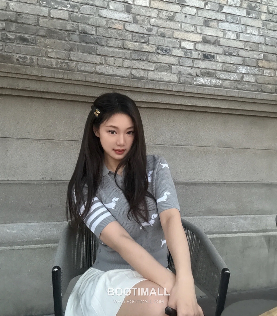 Thom Browne 2026 S/S Tencel Cotton Intarsia Hector Dog Polo T-Shirt 톰브라운 2026SS 텐셀 코튼 인타르시아 헥터 도그 폴로 티셔츠 6