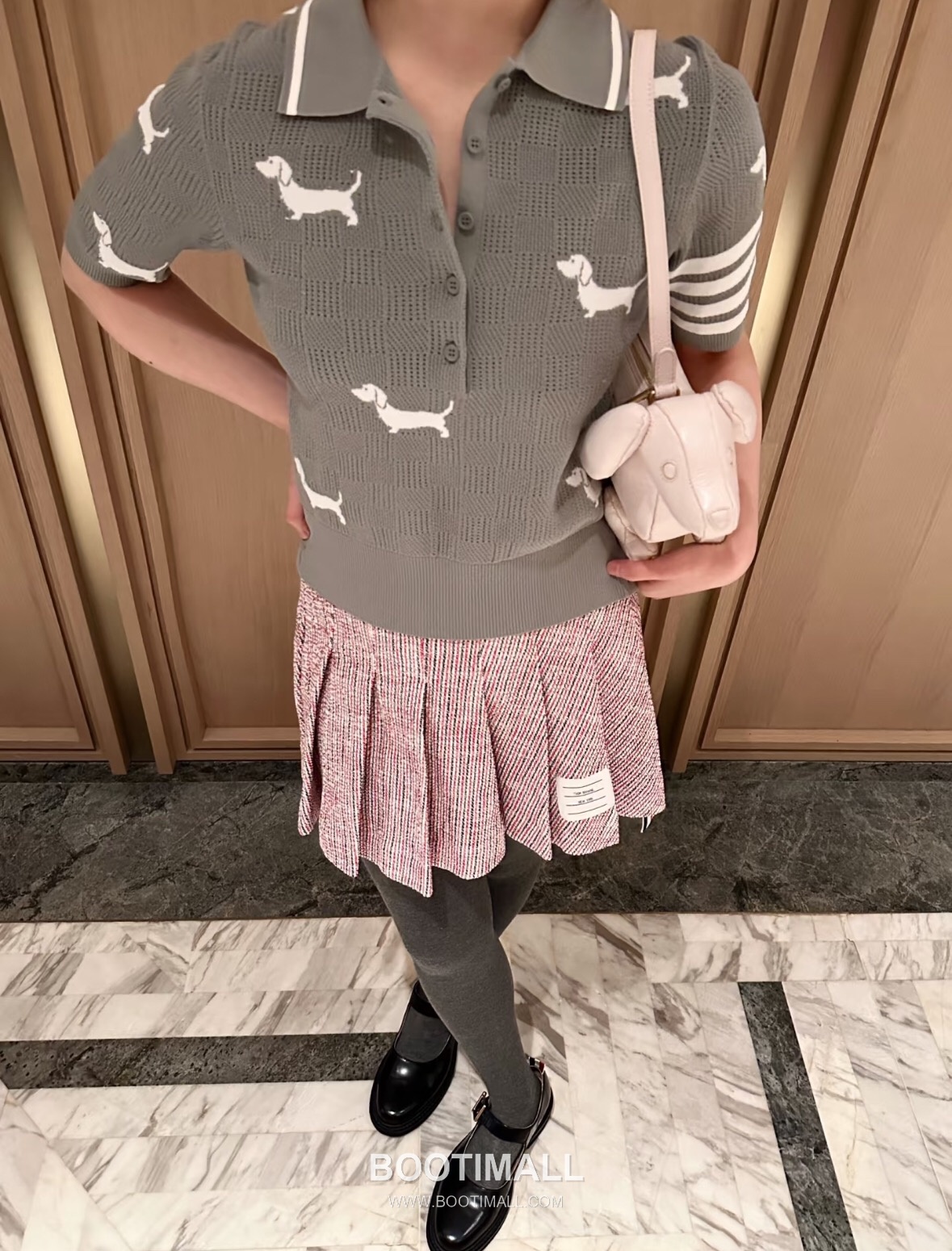 Thom Browne 2026 S/S Tencel Cotton Intarsia Hector Dog Polo T-Shirt 톰브라운 2026SS 텐셀 코튼 인타르시아 헥터 도그 폴로 티셔츠 8