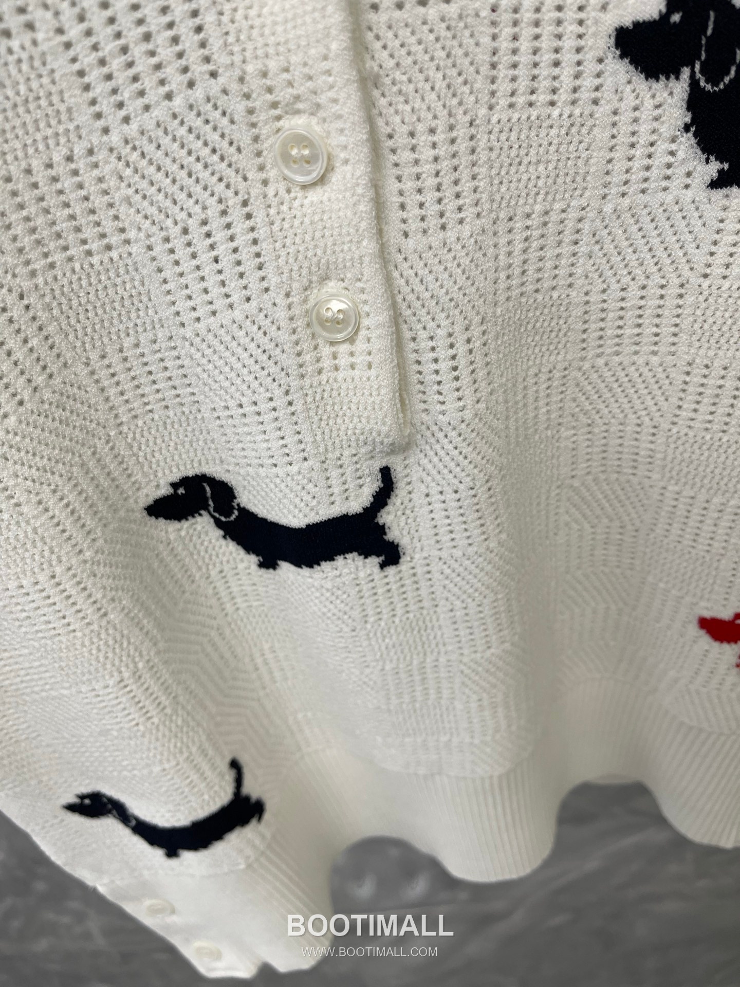 Thom Browne 2026 S/S Tencel Cotton Intarsia Hector Dog Polo T-Shirt 톰브라운 2026SS 텐셀 코튼 인타르시아 헥터 도그 폴로 티셔츠 13