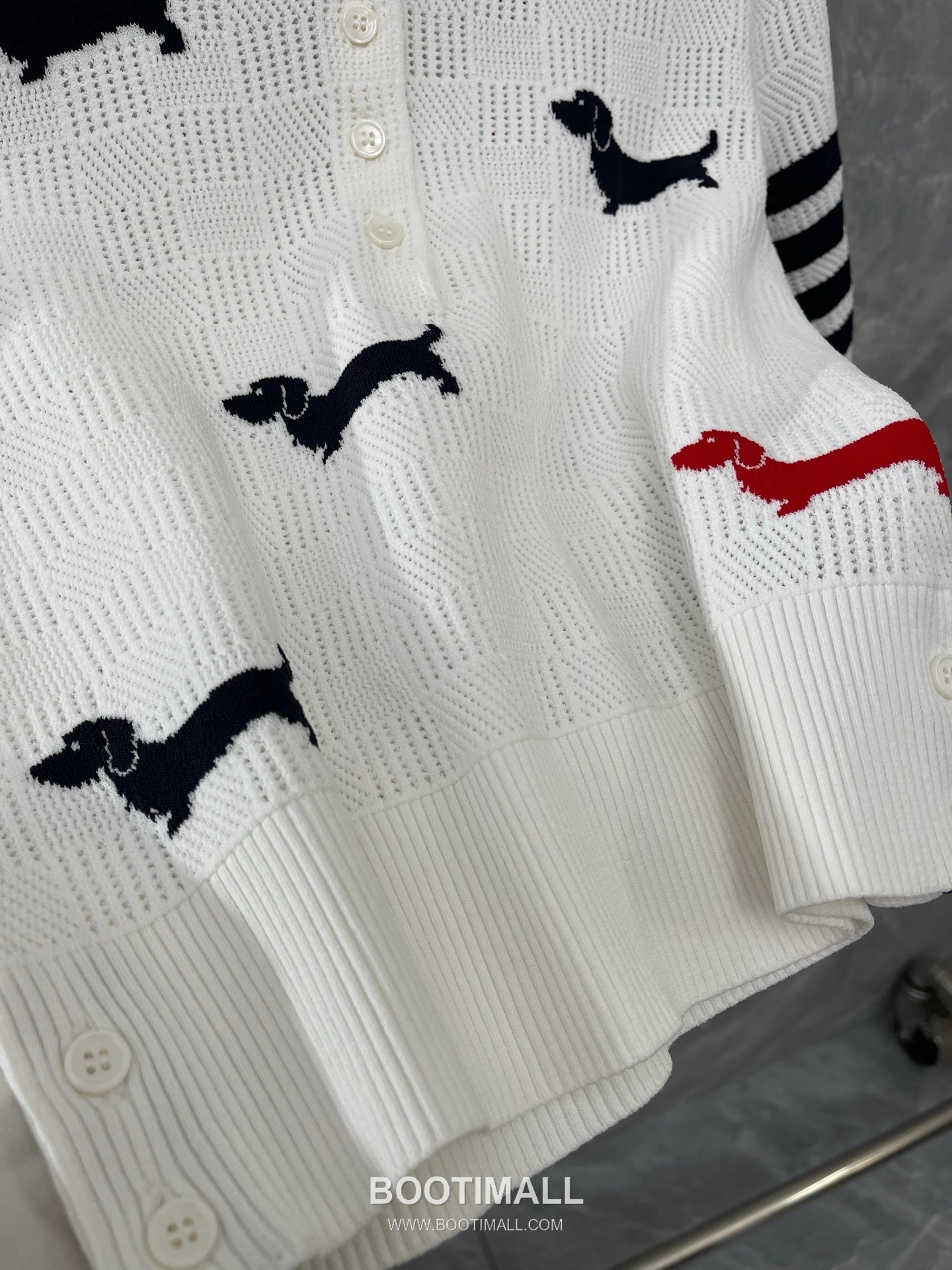 Thom Browne 2026 S/S Tencel Cotton Intarsia Hector Dog Polo T-Shirt 톰브라운 2026SS 텐셀 코튼 인타르시아 헥터 도그 폴로 티셔츠 15