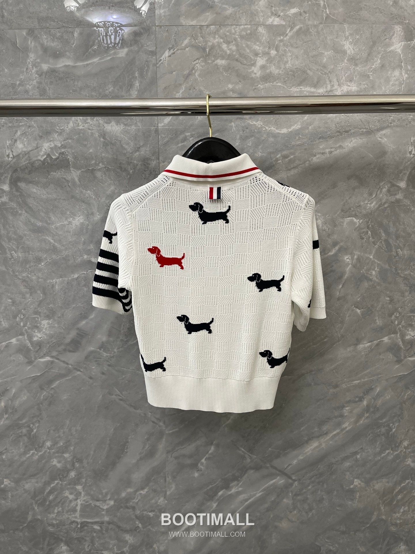 Thom Browne 2026 S/S Tencel Cotton Intarsia Hector Dog Polo T-Shirt 톰브라운 2026SS 텐셀 코튼 인타르시아 헥터 도그 폴로 티셔츠 17