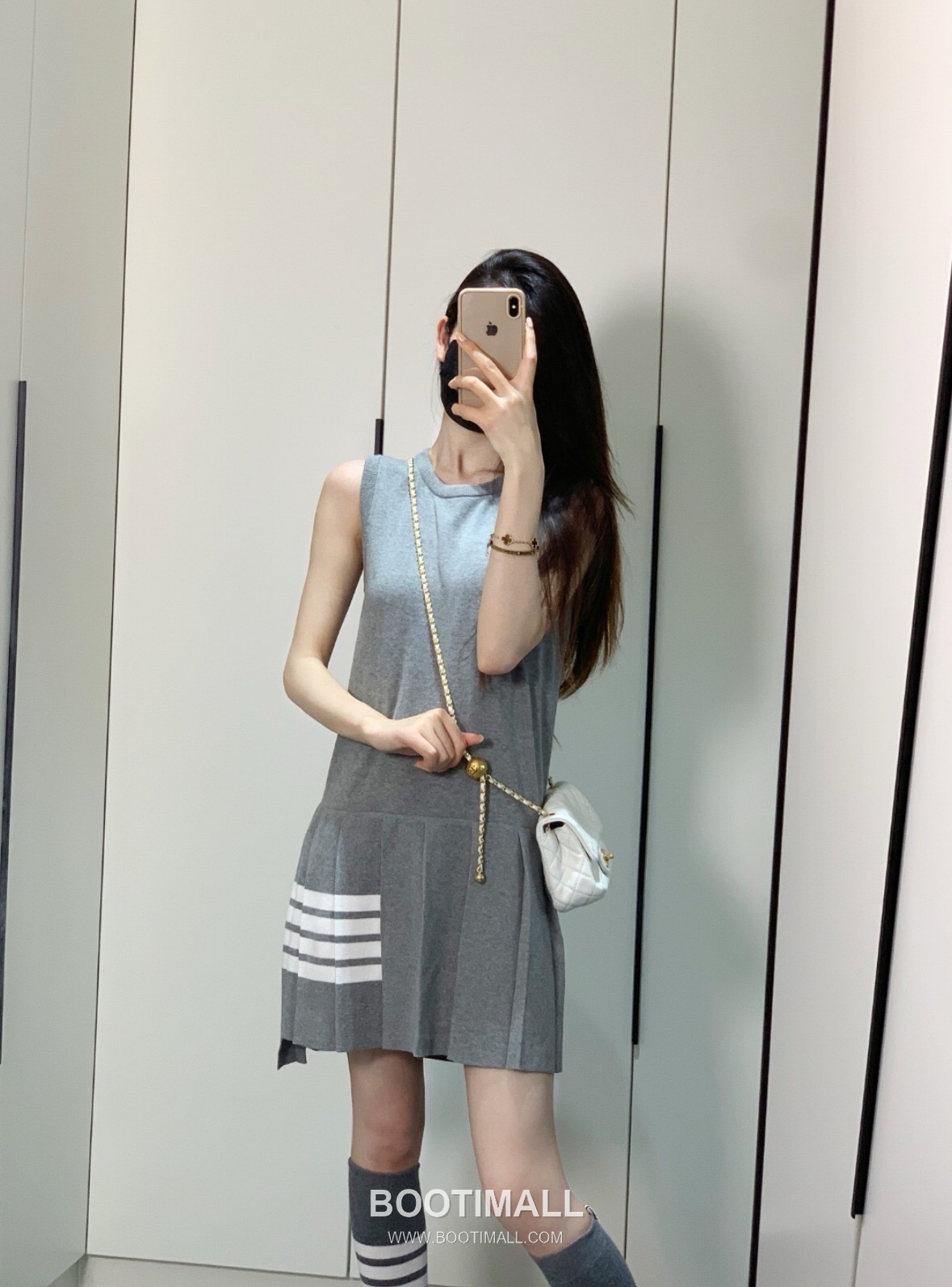 Thom Browne 2026 S/S Cotton Sleeveless Knit Logo Dress 톰브라운 2026SS 코튼 슬리브리스 니트 로고 원피스 8