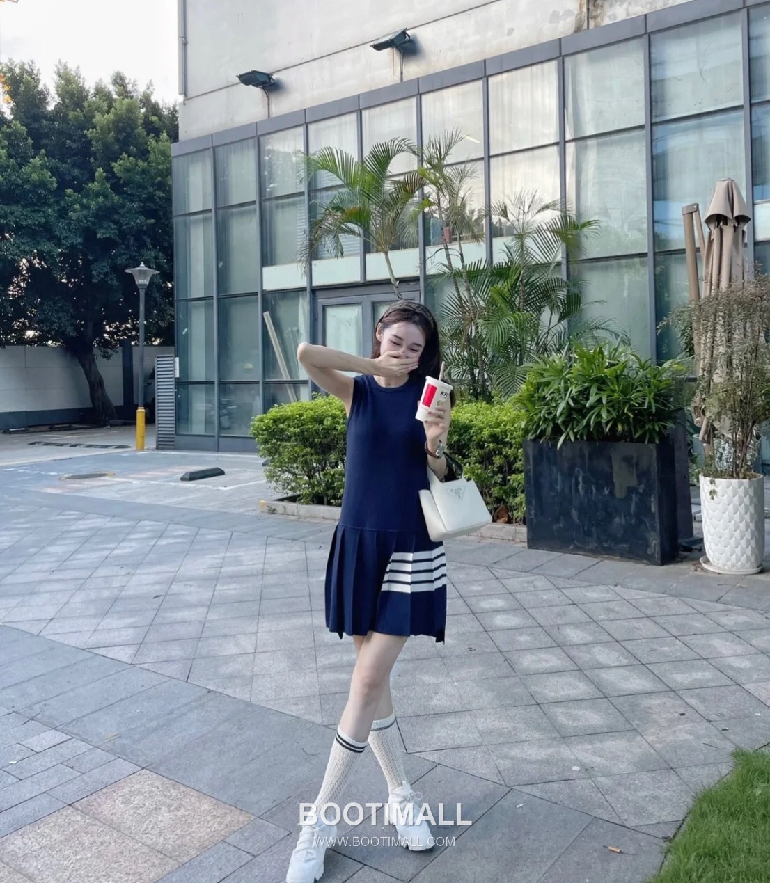 Thom Browne 2026 S/S Cotton Sleeveless Knit Logo Dress 톰브라운 2026SS 코튼 슬리브리스 니트 로고 원피스 6