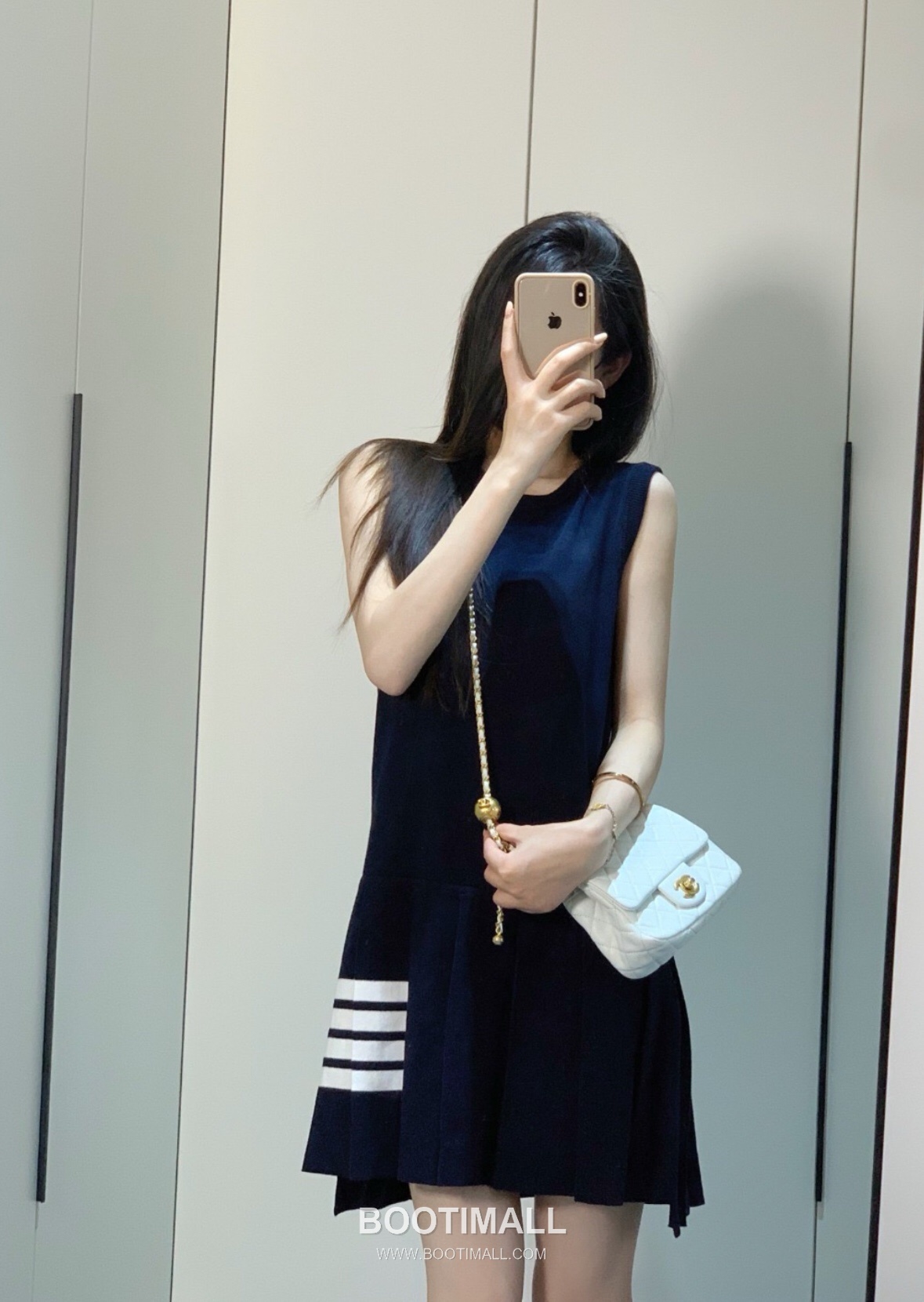 Thom Browne 2026 S/S Cotton Sleeveless Knit Logo Dress 톰브라운 2026SS 코튼 슬리브리스 니트 로고 원피스 7