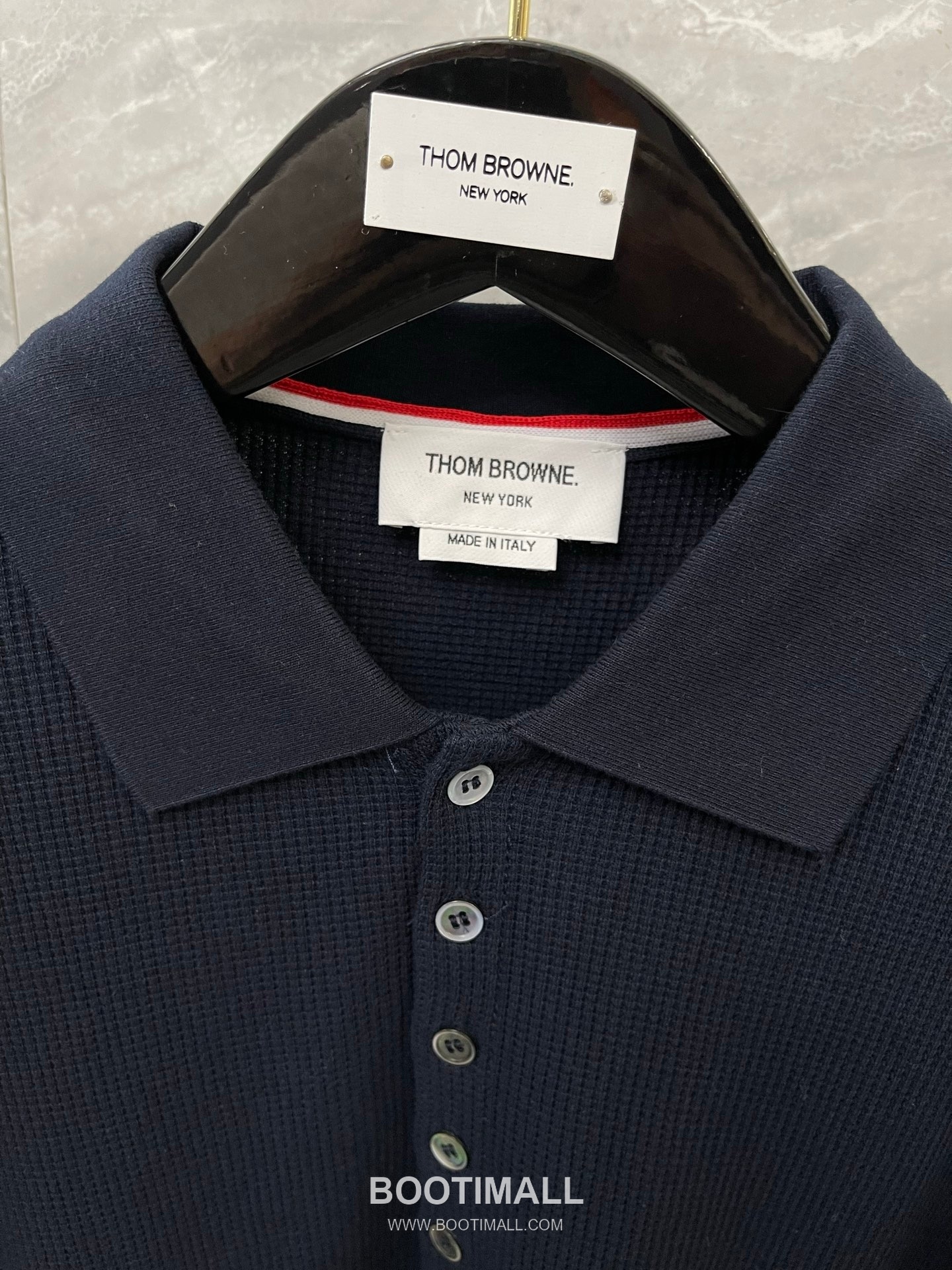 Thom Browne 2026 S/S Cotton Waffle Knit Button Polo T-Shirt 톰브라운 2026SS 코튼 와플 니트 버튼 폴로 티셔츠 2