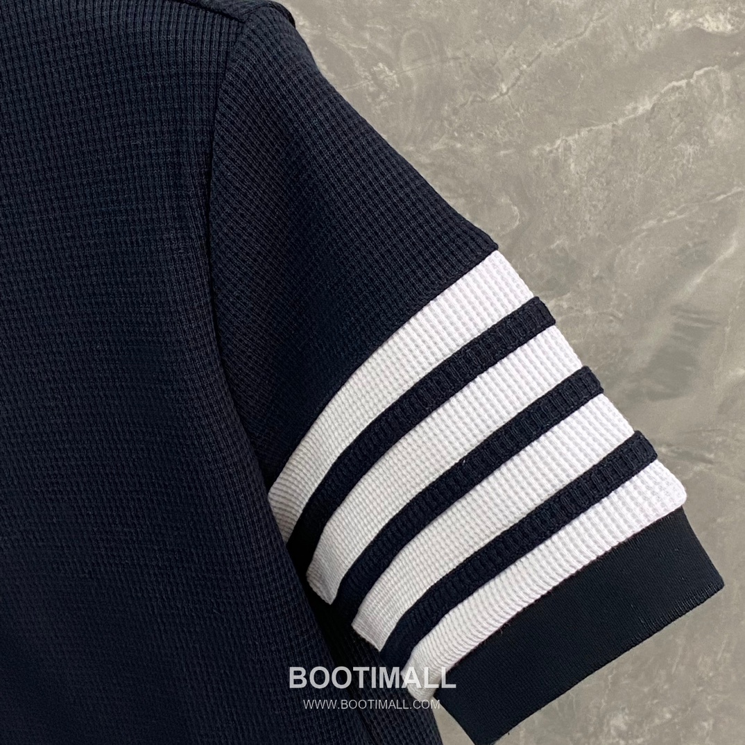 Thom Browne 2026 S/S Cotton Waffle Knit Button Polo T-Shirt 톰브라운 2026SS 코튼 와플 니트 버튼 폴로 티셔츠 4