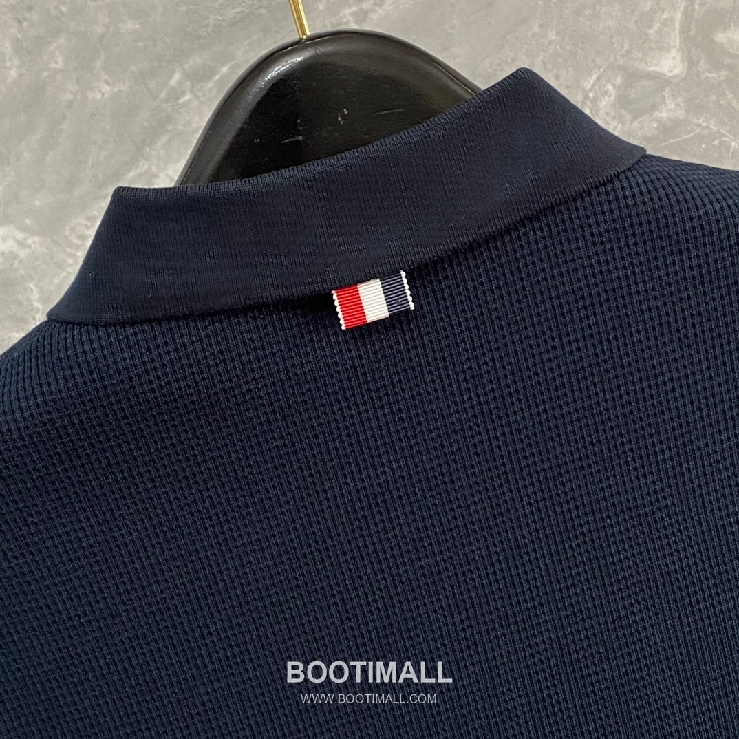 Thom Browne 2026 S/S Cotton Waffle Knit Button Polo T-Shirt 톰브라운 2026SS 코튼 와플 니트 버튼 폴로 티셔츠 8
