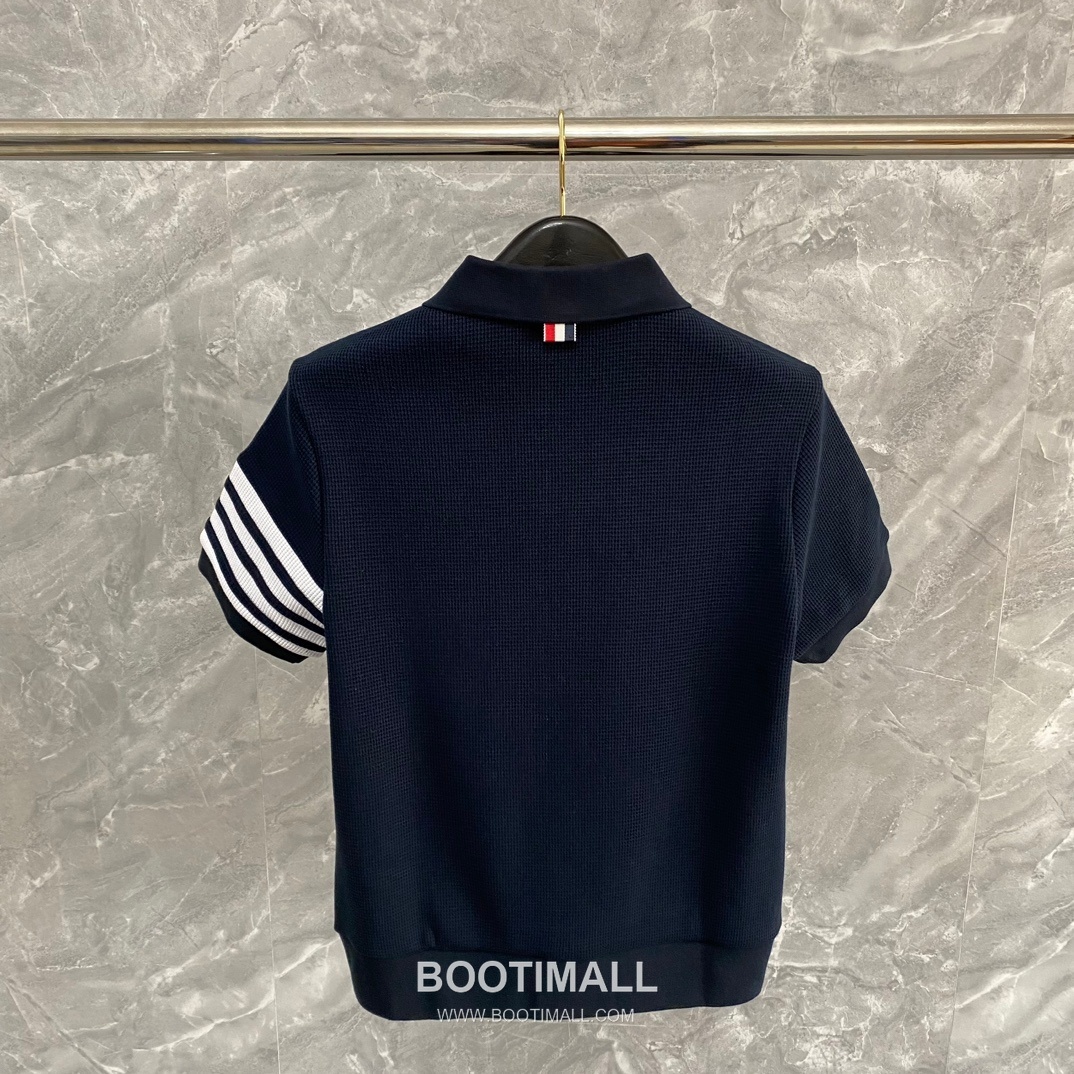 Thom Browne 2026 S/S Cotton Waffle Knit Button Polo T-Shirt 톰브라운 2026SS 코튼 와플 니트 버튼 폴로 티셔츠 9