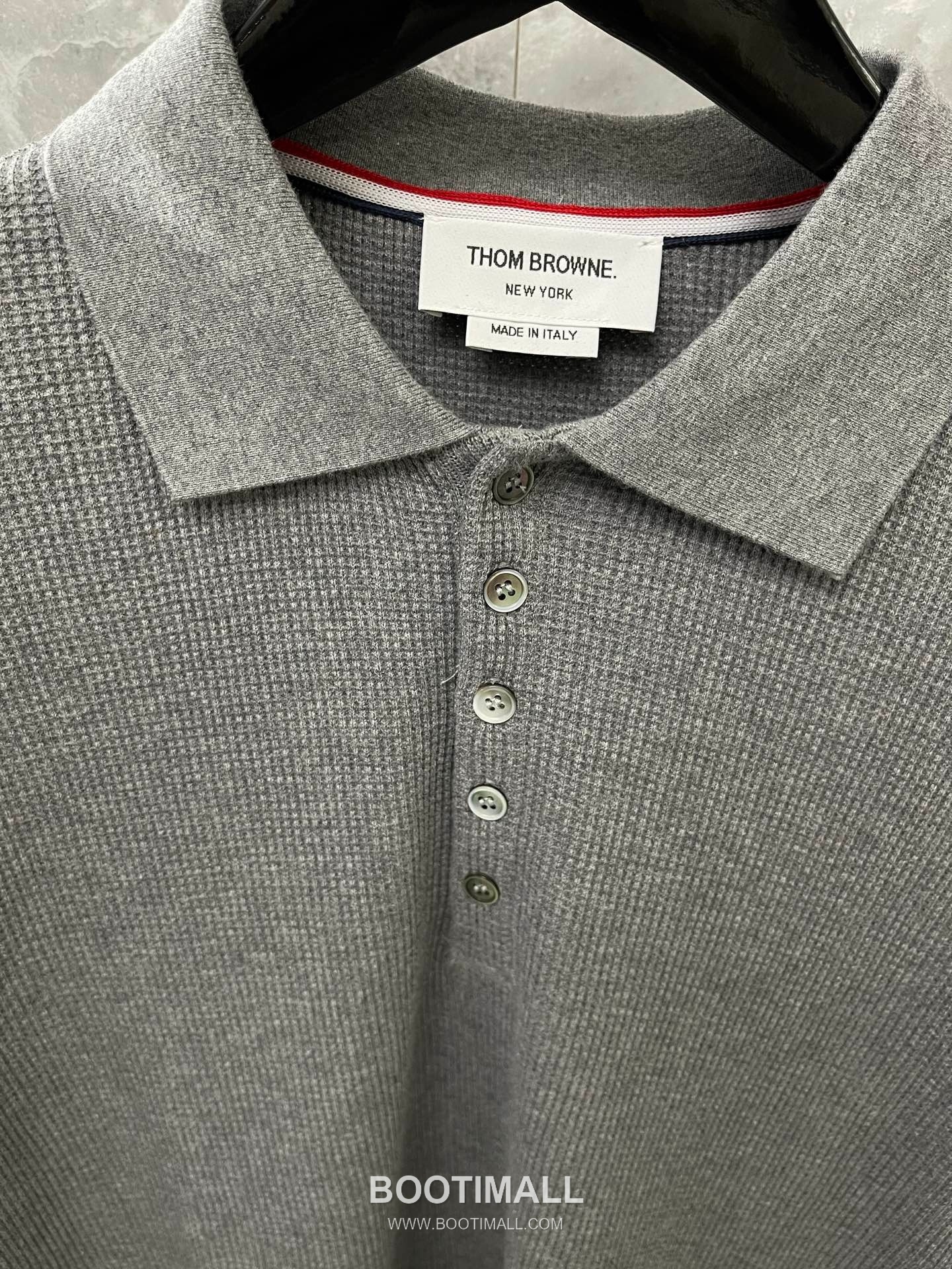 Thom Browne 2026 S/S Cotton Waffle Knit Button Polo T-Shirt 톰브라운 2026SS 코튼 와플 니트 버튼 폴로 티셔츠 2