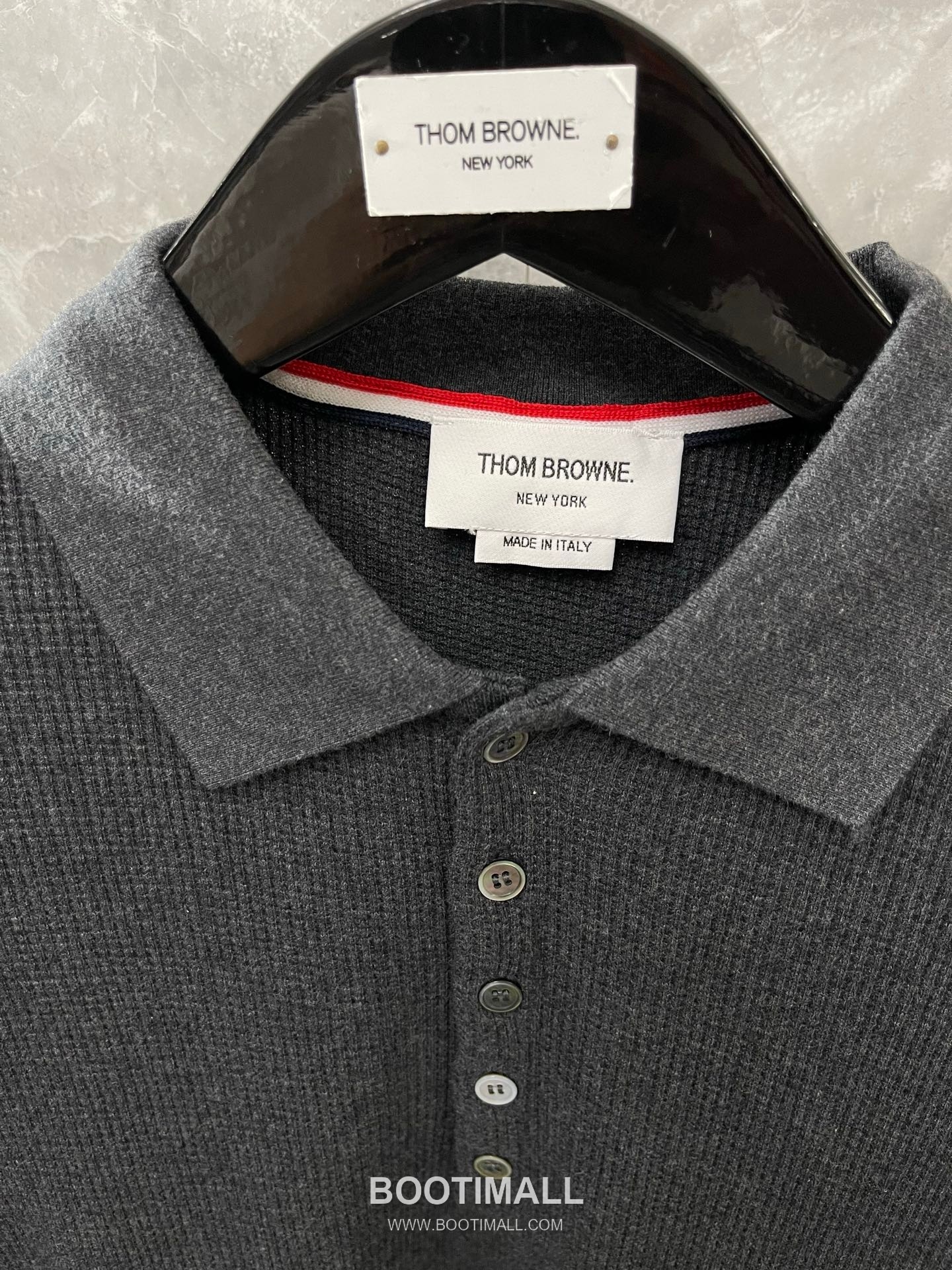 Thom Browne 2026 S/S Cotton Waffle Knit Button Polo T-Shirt 톰브라운 2026SS 코튼 와플 니트 버튼 폴로 티셔츠 2
