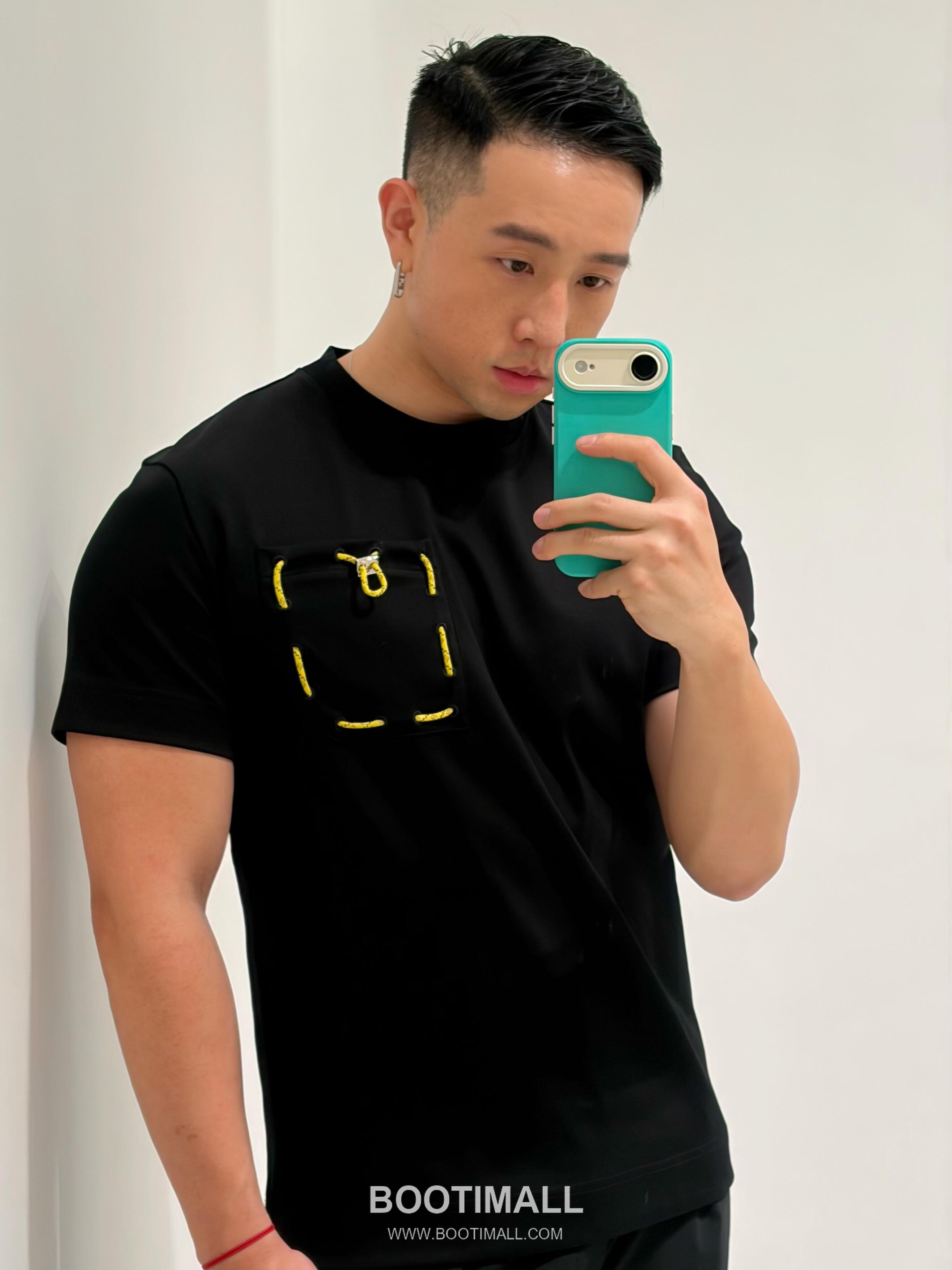 Fendi 2026 S/S Cotton Ribbon Pocket Embroidered Logo T-Shirt 펜디 2026SS 코튼 리본 포켓 자수 로고 티셔츠 9