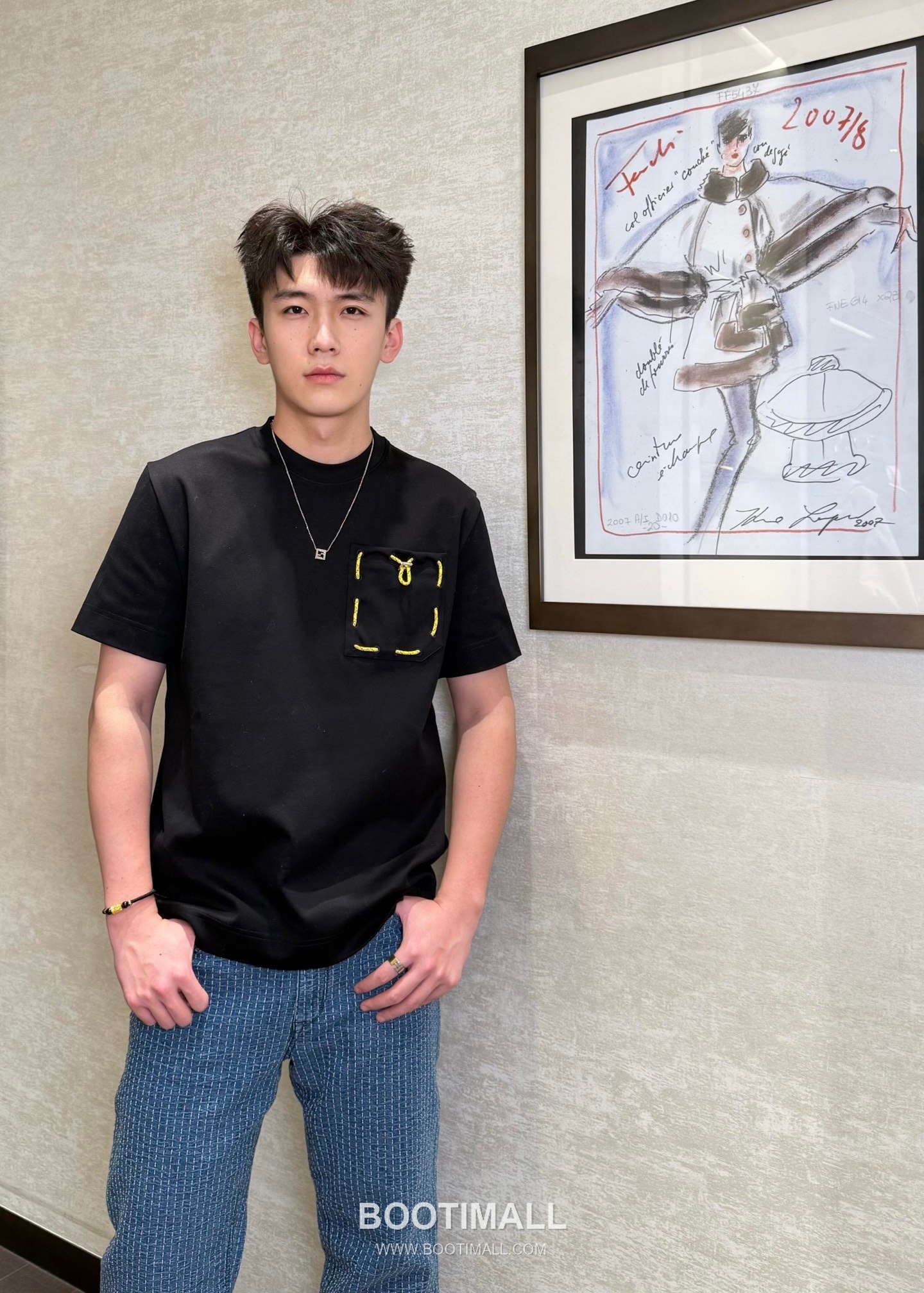 Fendi 2026 S/S Cotton Ribbon Pocket Embroidered Logo T-Shirt 펜디 2026SS 코튼 리본 포켓 자수 로고 티셔츠 10