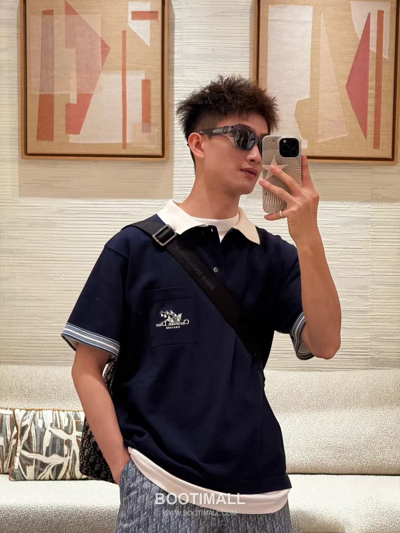 Dior 2026 S/S Cotton Embroidered Lily of the Valley Polo T-Shirt 디올 2026SS 코튼 자수 릴리오브더밸리 폴로 티셔츠 3