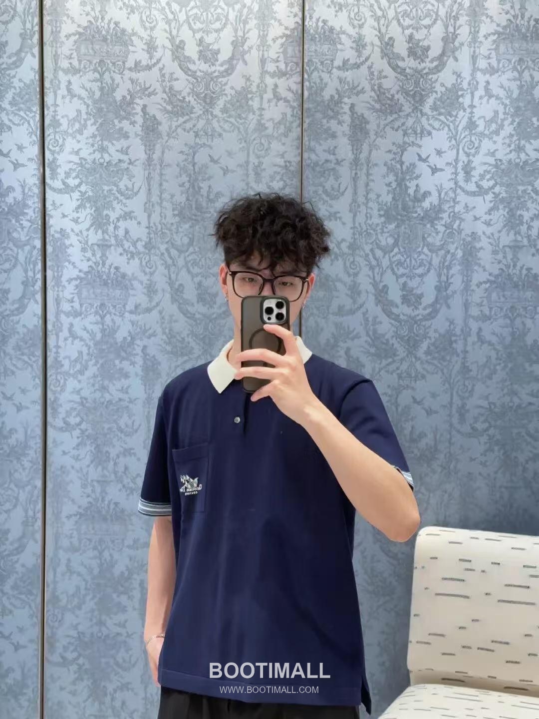 Dior 2026 S/S Cotton Embroidered Lily of the Valley Polo T-Shirt 디올 2026SS 코튼 자수 릴리오브더밸리 폴로 티셔츠 5