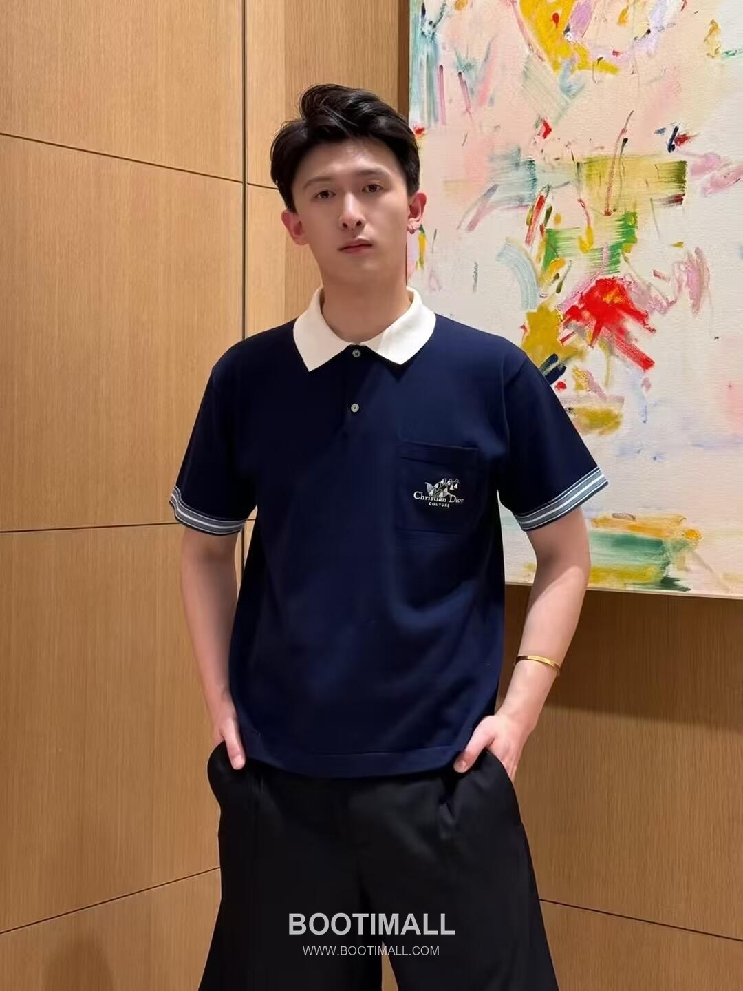 Dior 2026 S/S Cotton Embroidered Lily of the Valley Polo T-Shirt 디올 2026SS 코튼 자수 릴리오브더밸리 폴로 티셔츠 7