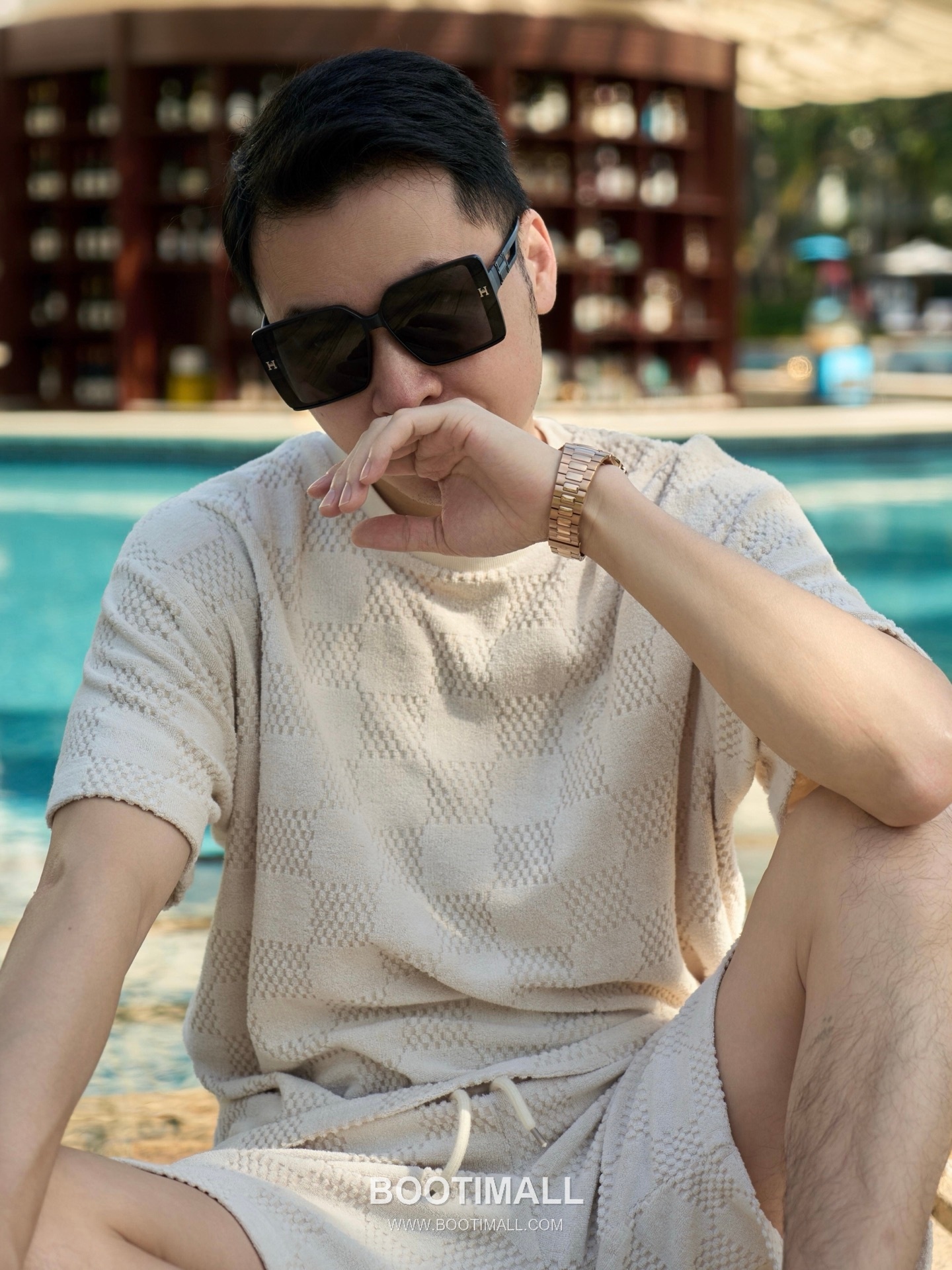 Louis Vuitton 2026 S/S Cotton Damier Jacquard Drawstring Shorts 루이비통 2026SS 코튼 다미에 자카드 드로스트링 쇼츠 2