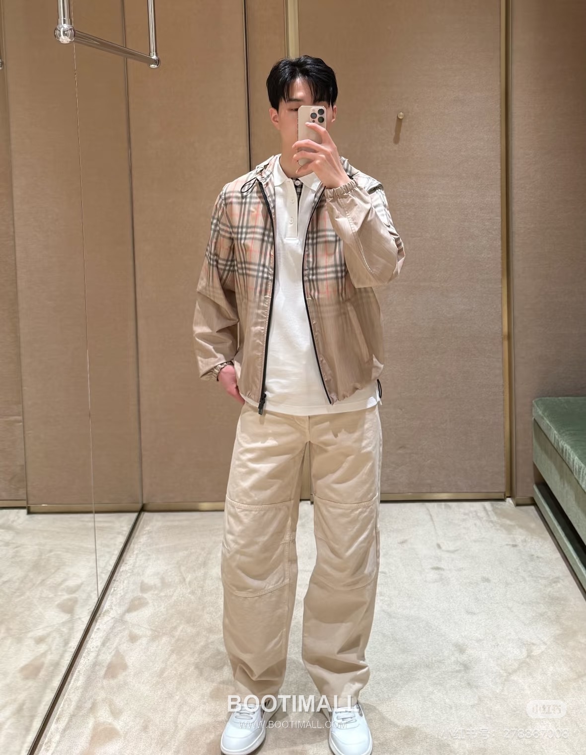 Burberry 2026 S/S Cotton Blend Gradient Check Zip Hoodie Jacket 버버리 2026SS 코튼 혼방 그라데이션 체크 집업 후드 재킷 1